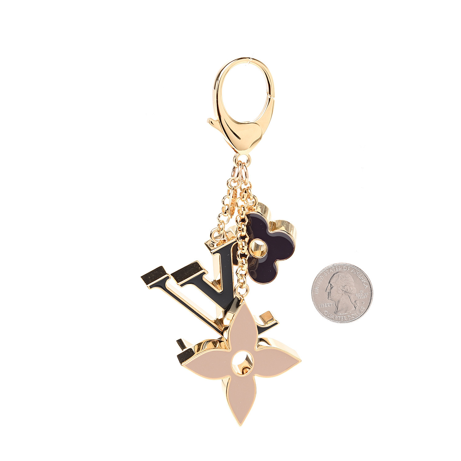 louis vuitton fleur de monogram bag charm