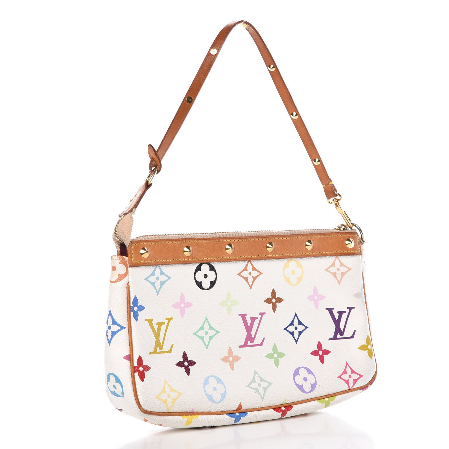 LOUIS VUITTON Multicolor Pochette Accessories White 394131