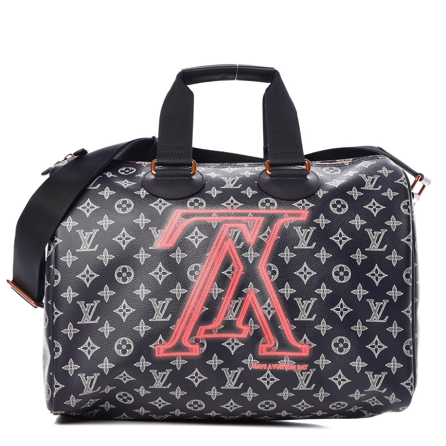 LOUIS VUITTON Monogram Ink Upside Down Speedy Bandouliere 40 394503