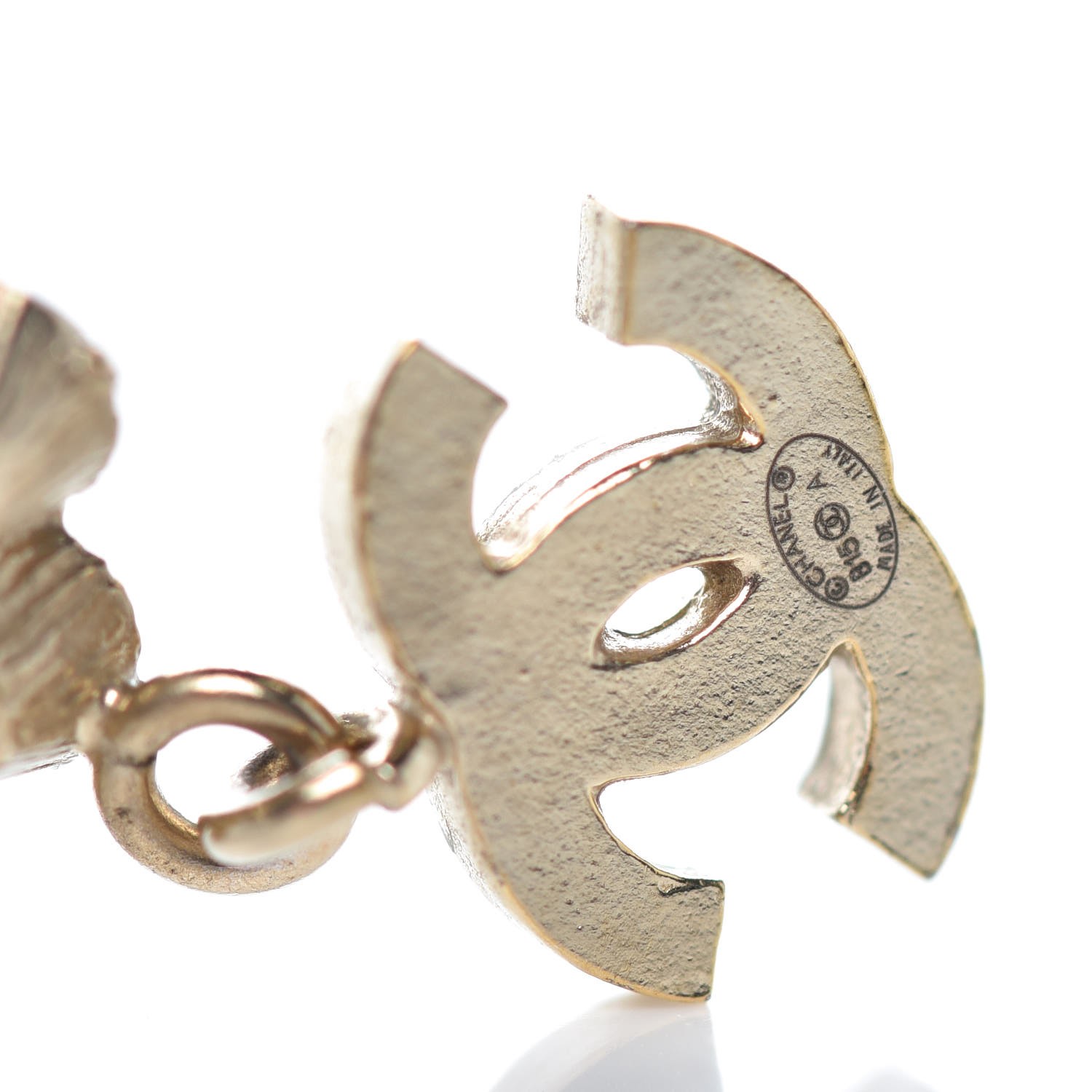 CHANEL Crystal CC Camellia Drop Earrings Gold 333313 | FASHIONPHILE