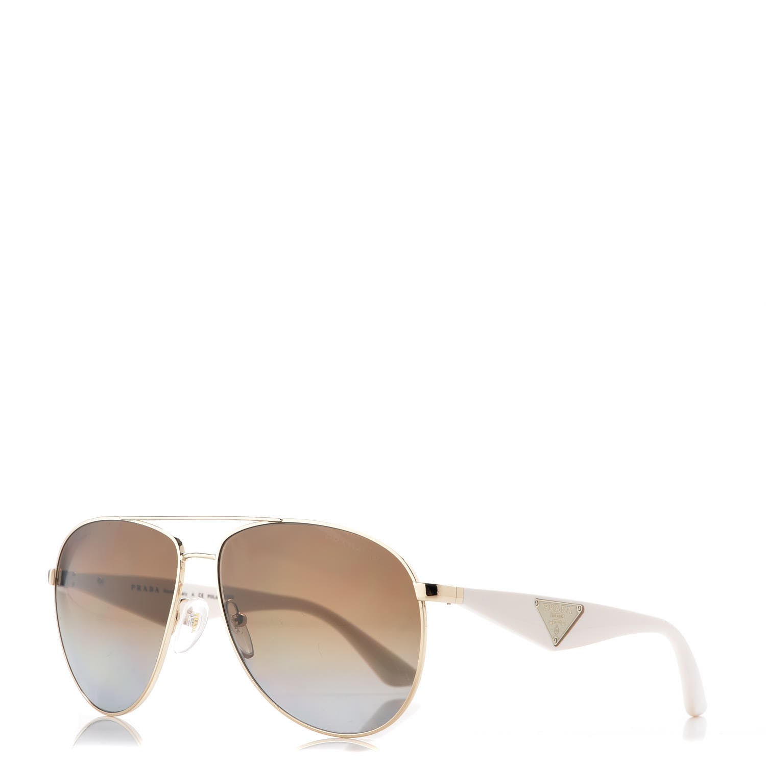 prada white aviator sunglasses