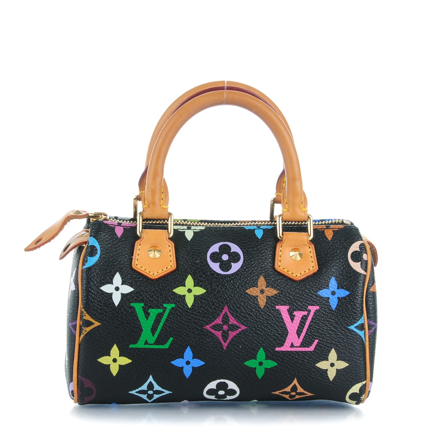 LOUIS VUITTON Monogram Multicolor Mini Sac HL Speedy Black 153571