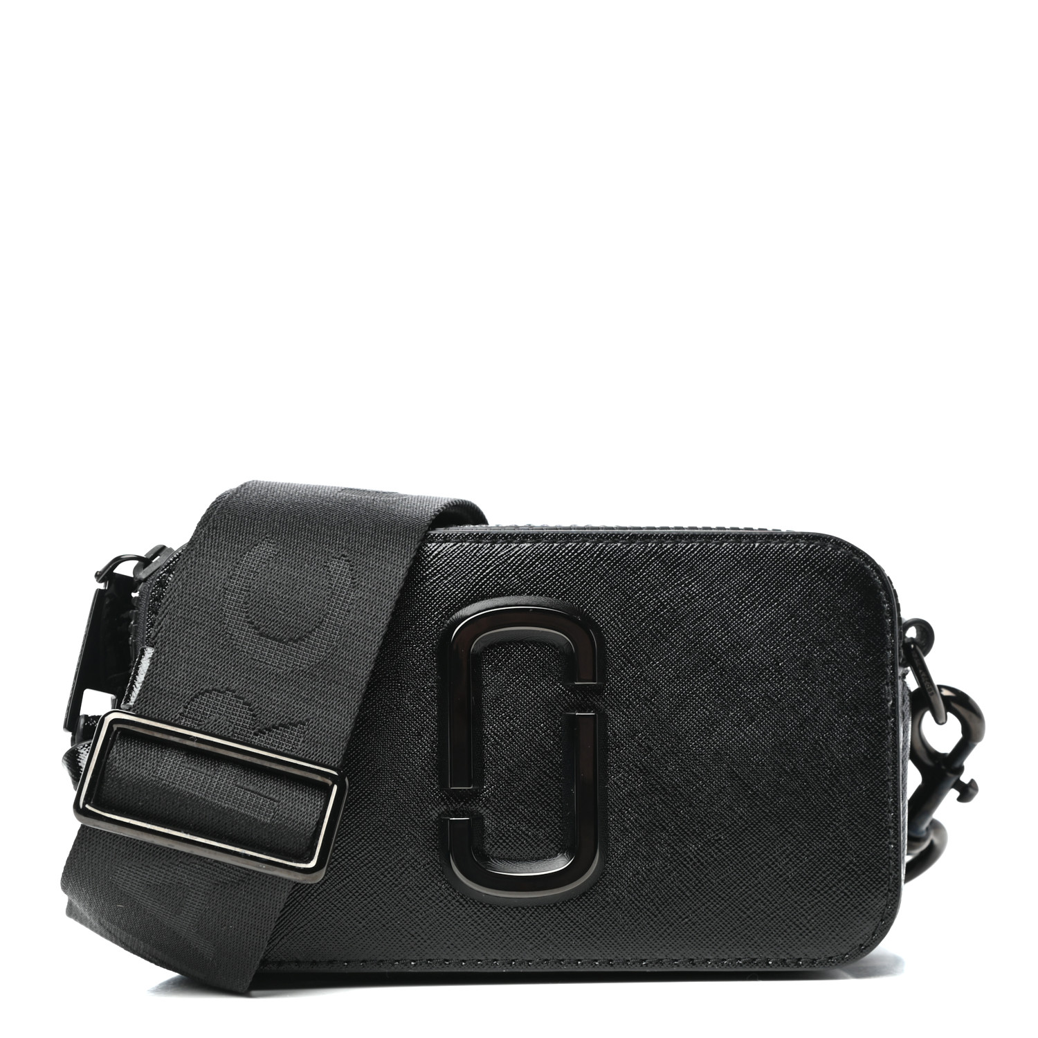 MARC JACOBS Saffiano Snapshot Camera Bag Black 784642 | FASHIONPHILE