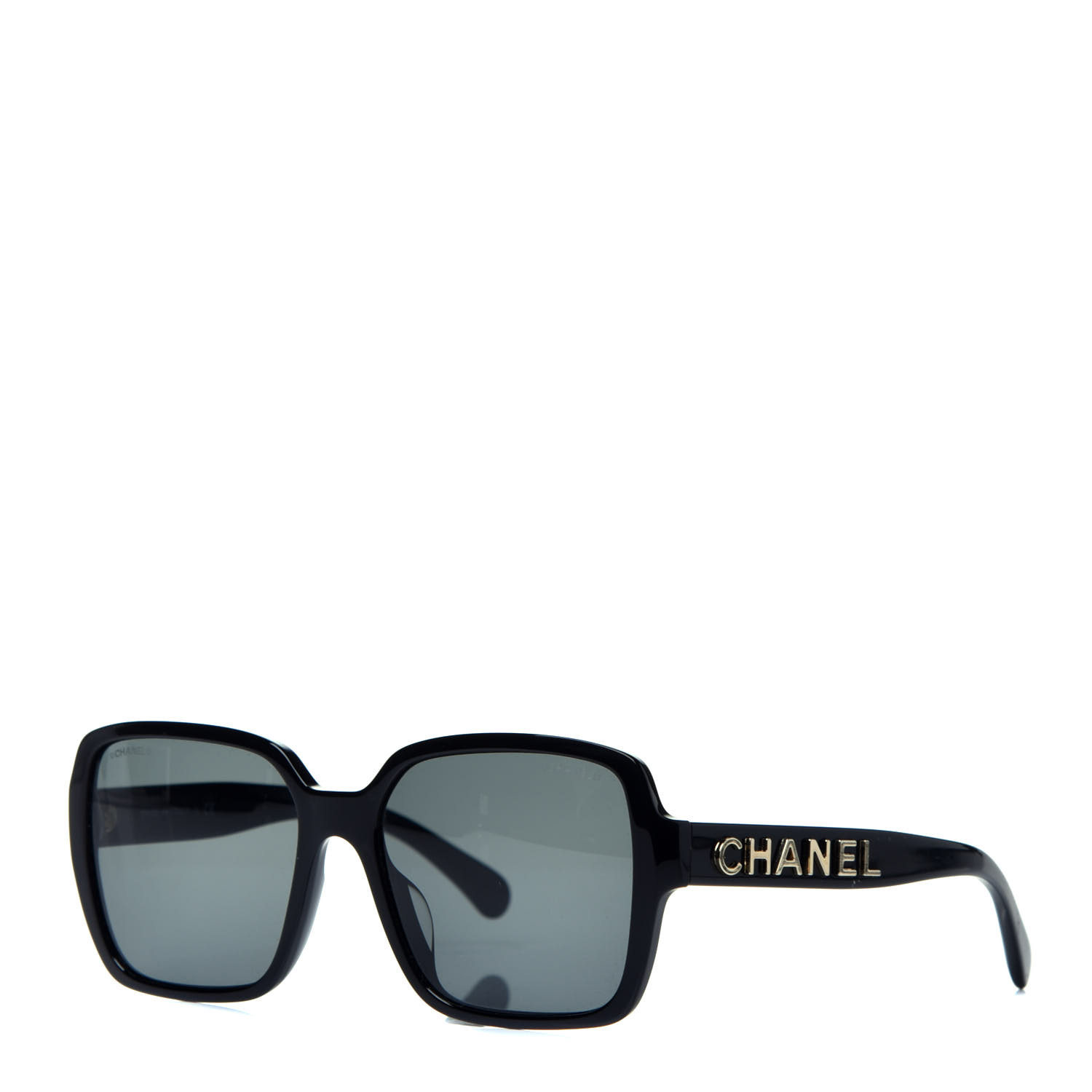 CHANEL Acetate Square Sunglasses 5408 Black 761182 | FASHIONPHILE