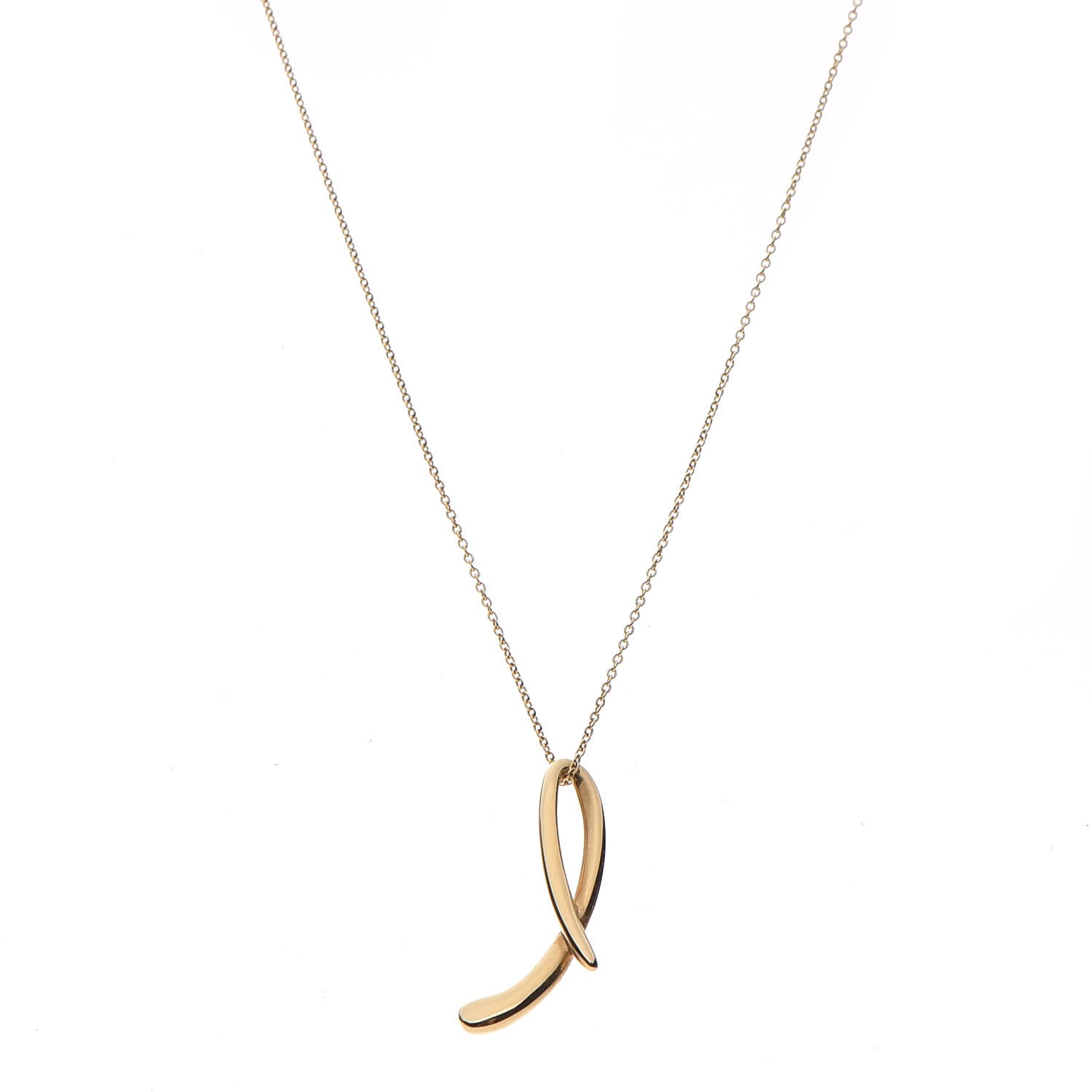 tiffany letter l necklace