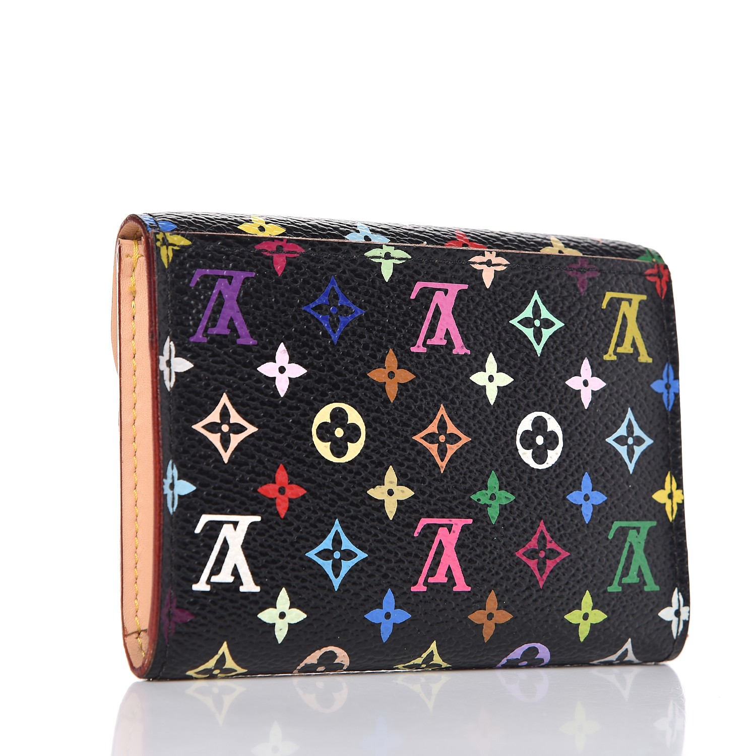 LOUIS VUITTON Multicolor Business Card Holder Black 285385