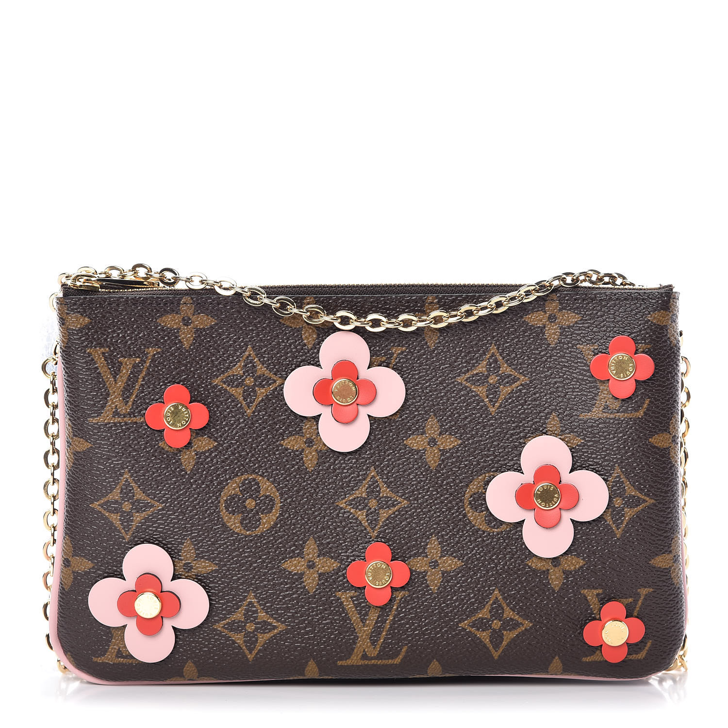 LOUIS VUITTON Monogram Blooming Flowers Double Zip Pochette 356485