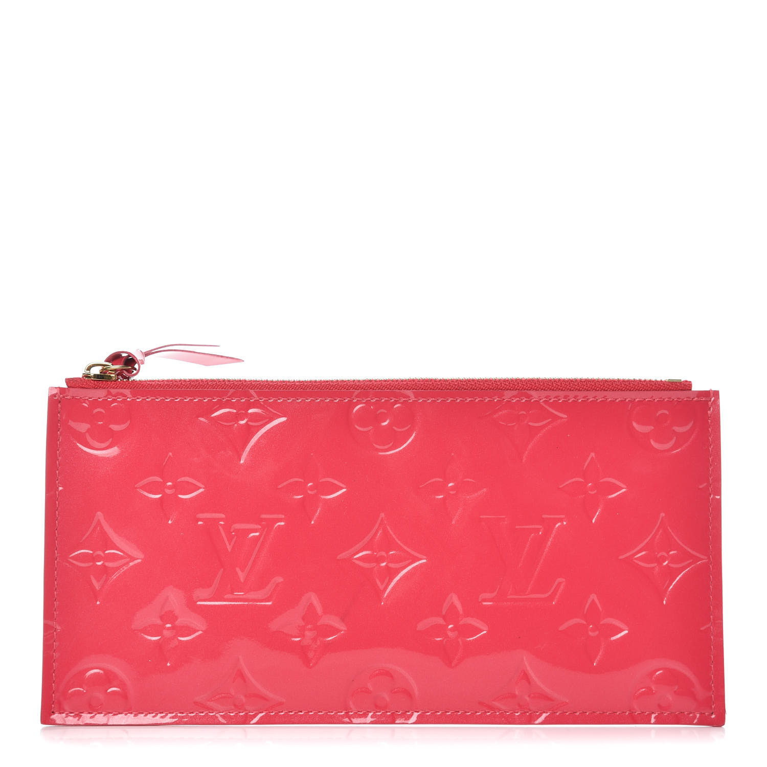 LOUIS VUITTON Vernis Felicie Chain Wallet Zippered Insert Hot Pink 355420