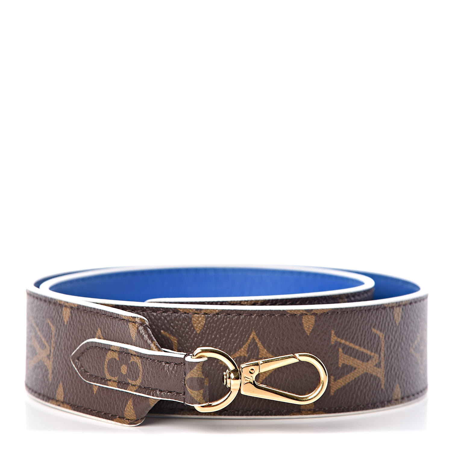 louis vuitton bandouliere strap blue LOUIS VUITTON Monogram Bandouliere Shoulder Strap Blue 543198