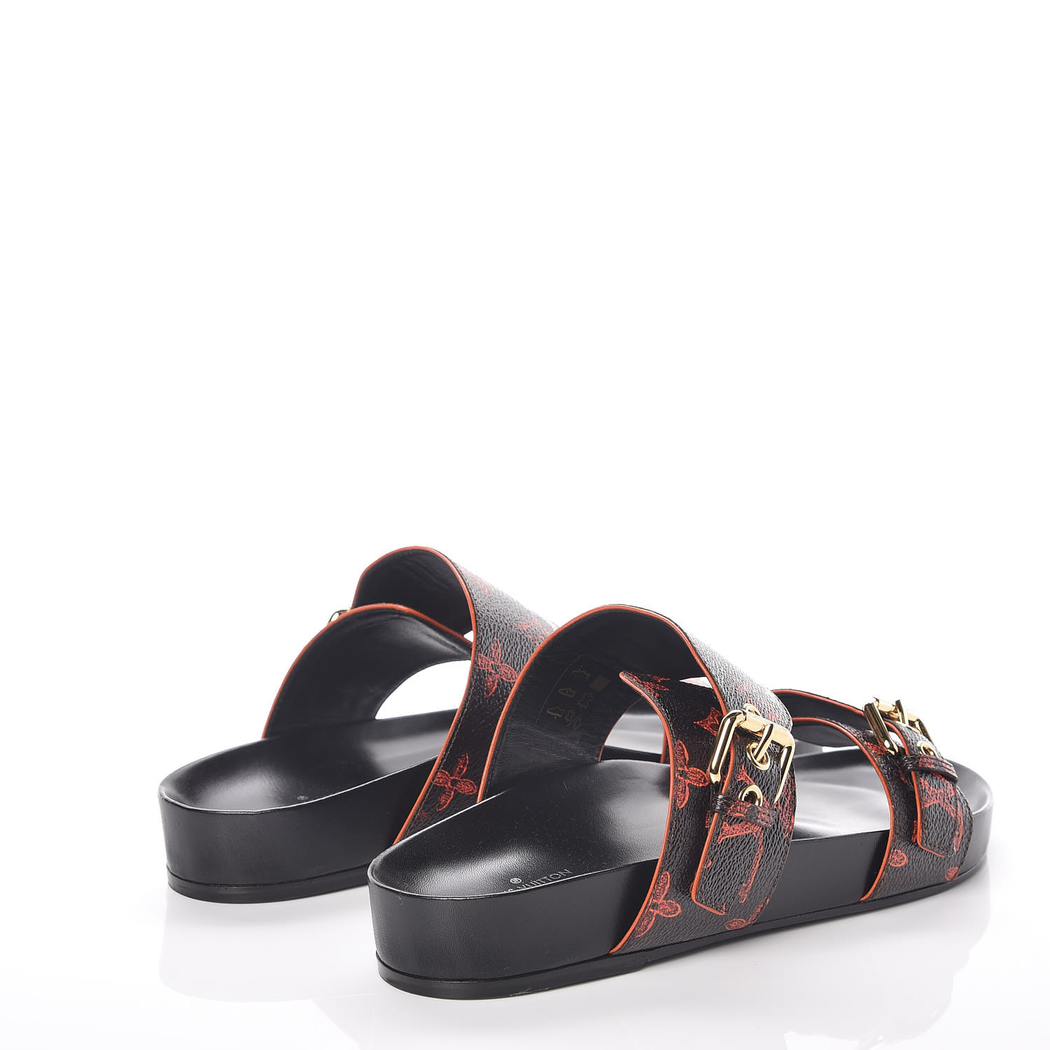 louis vuitton sandals bom dia mule LOUIS VUITTON Catogram Bom Dia Mule Sandals 39 Orange 391083