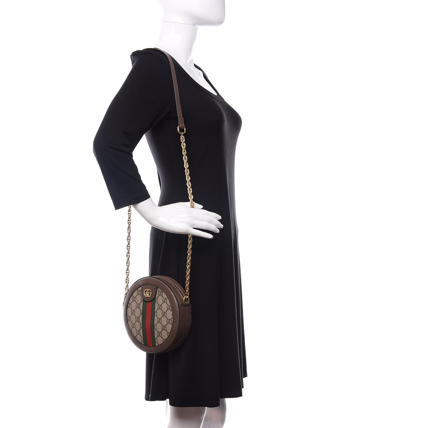 ophidia mini gg round shoulder bag