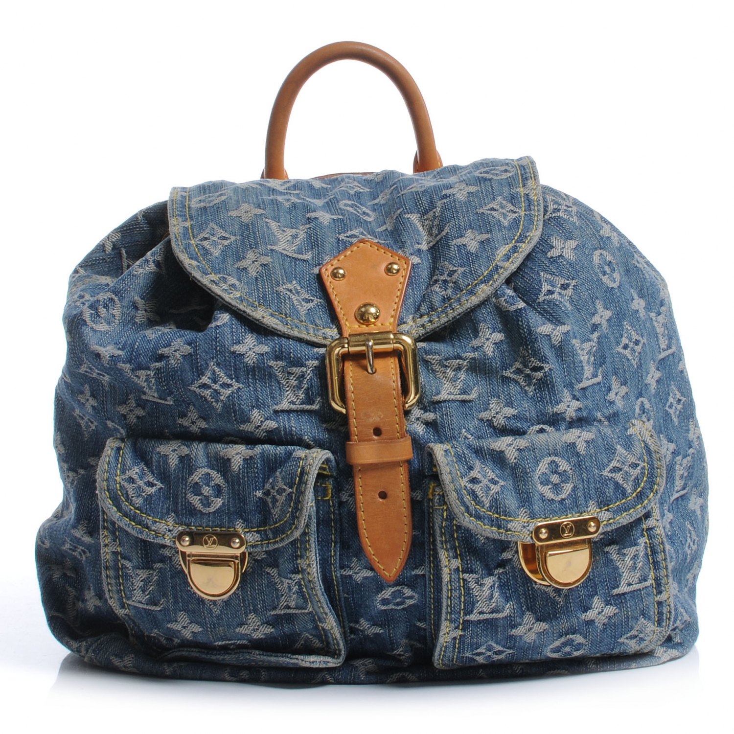 LOUIS VUITTON Denim Sac a Dos Backpack GM 49134