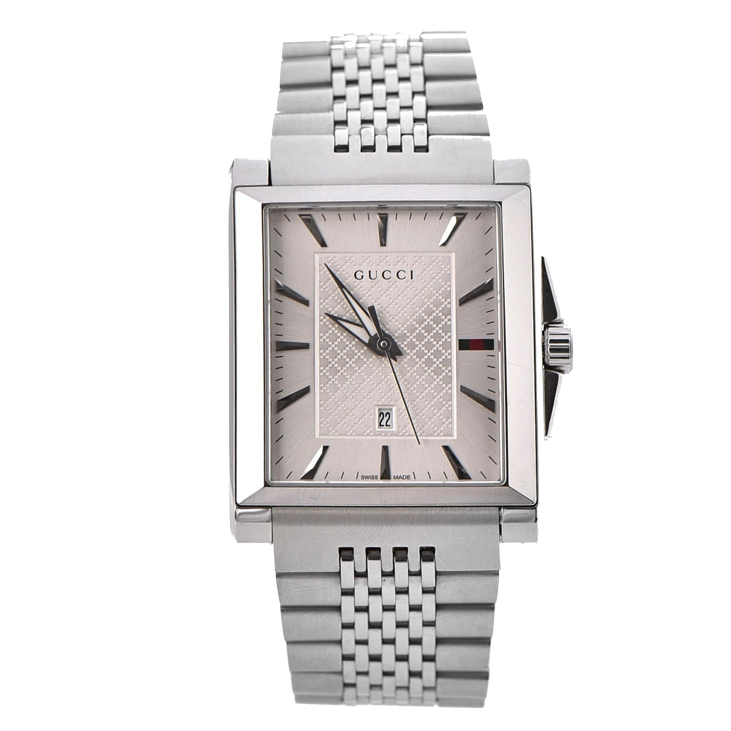 GUCCI Stainless Steel 32mm G-Timeless Rectangle Quartz Watch 232216 ...