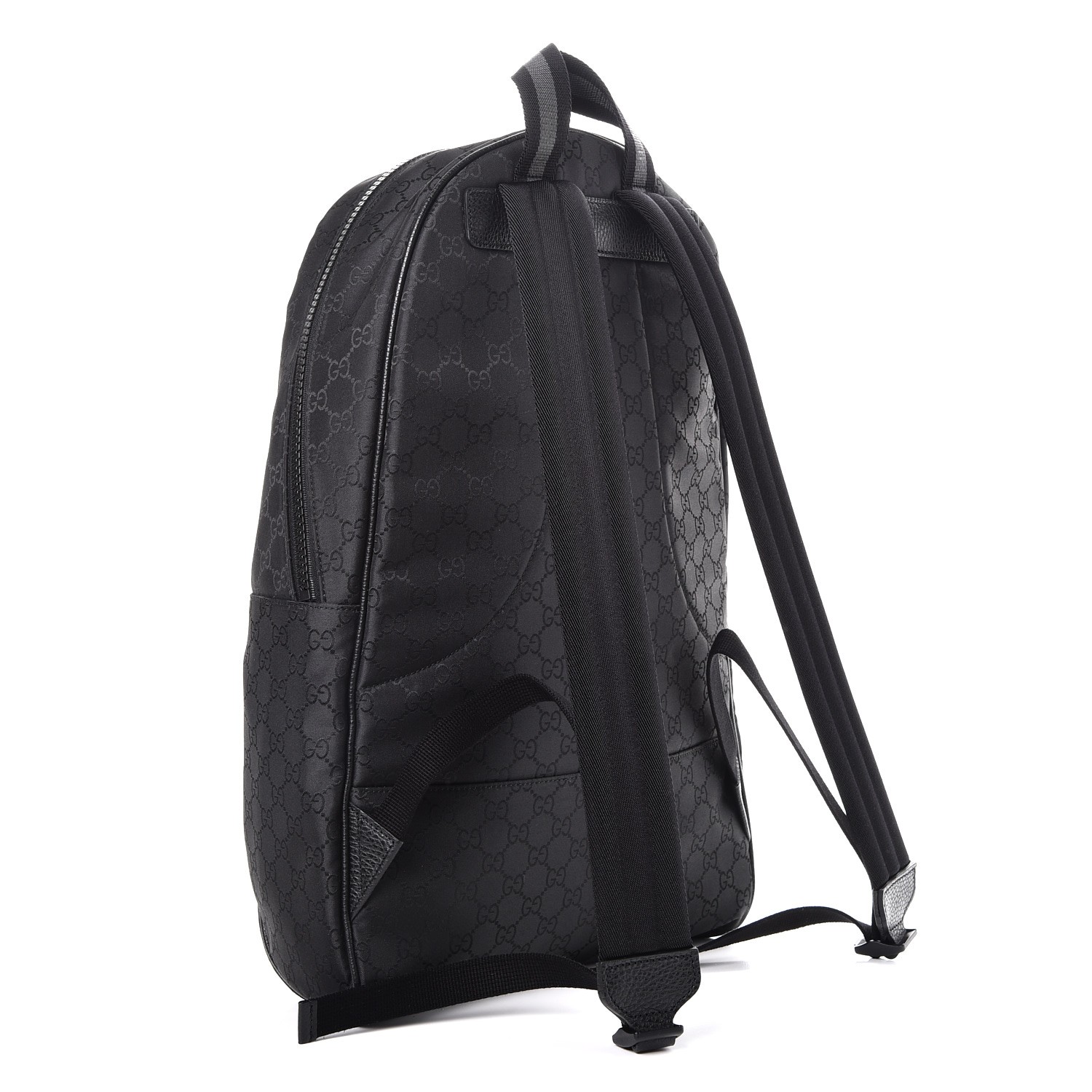 GUCCI Nylon Monogram Slim Backpack Black 233884