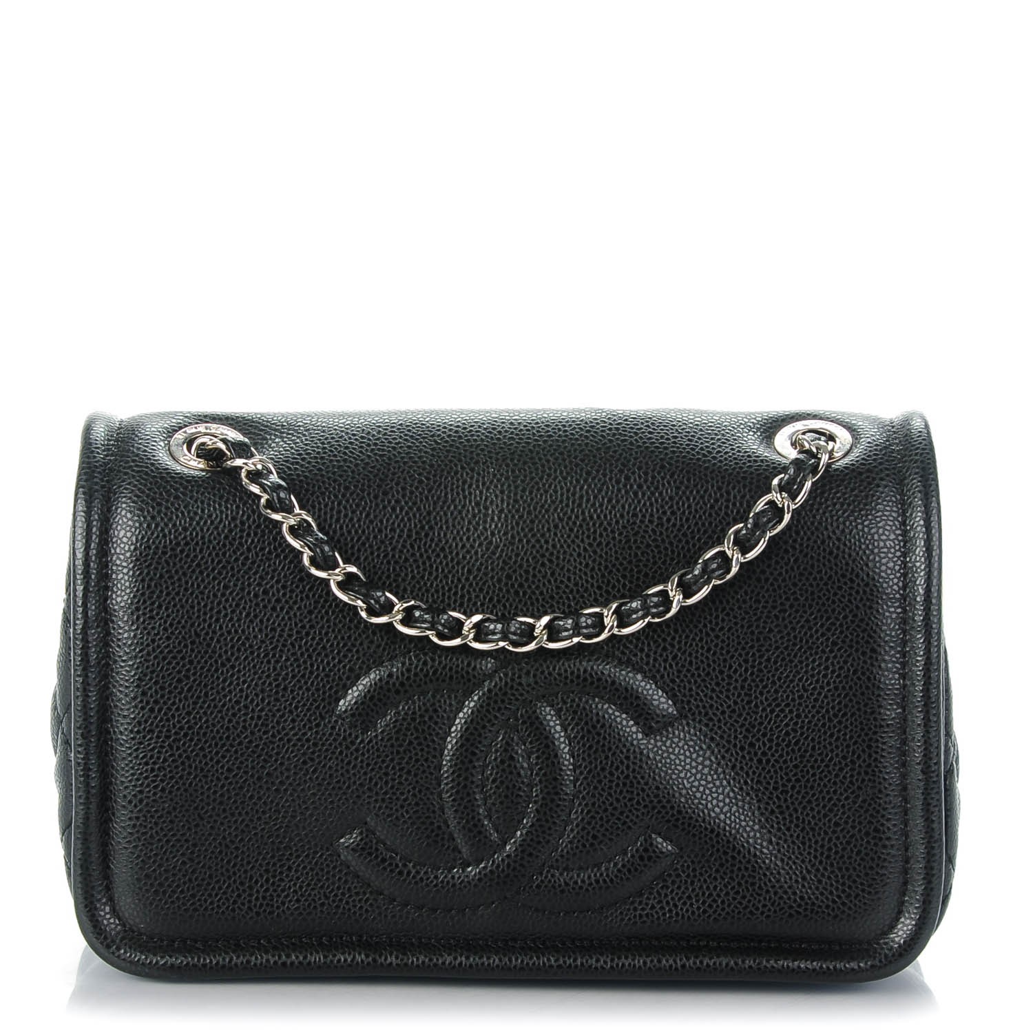 chanel black caviar medium flap