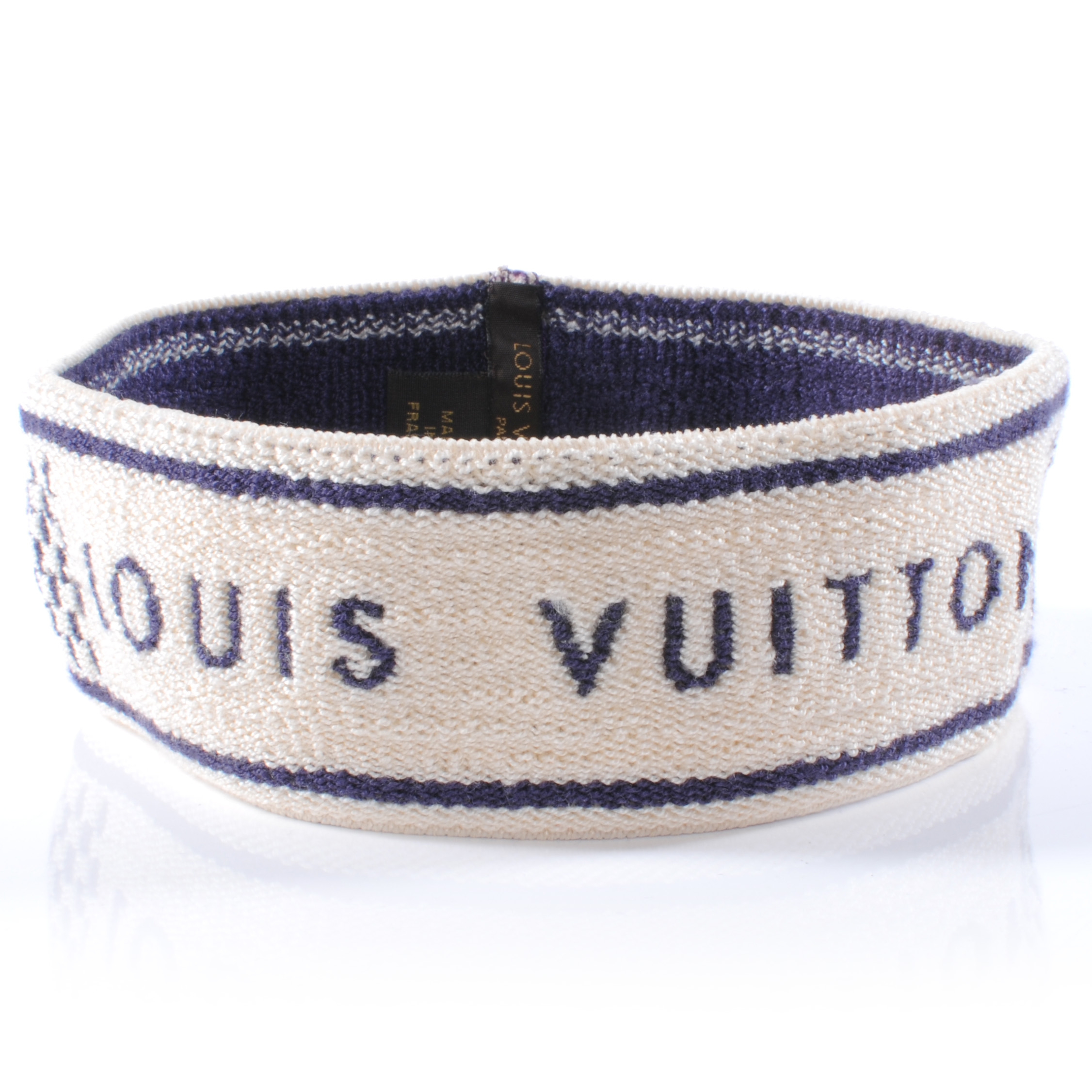 LOUIS VUITTON Cotton Damier Azur Gym Head Sweat Band 39592