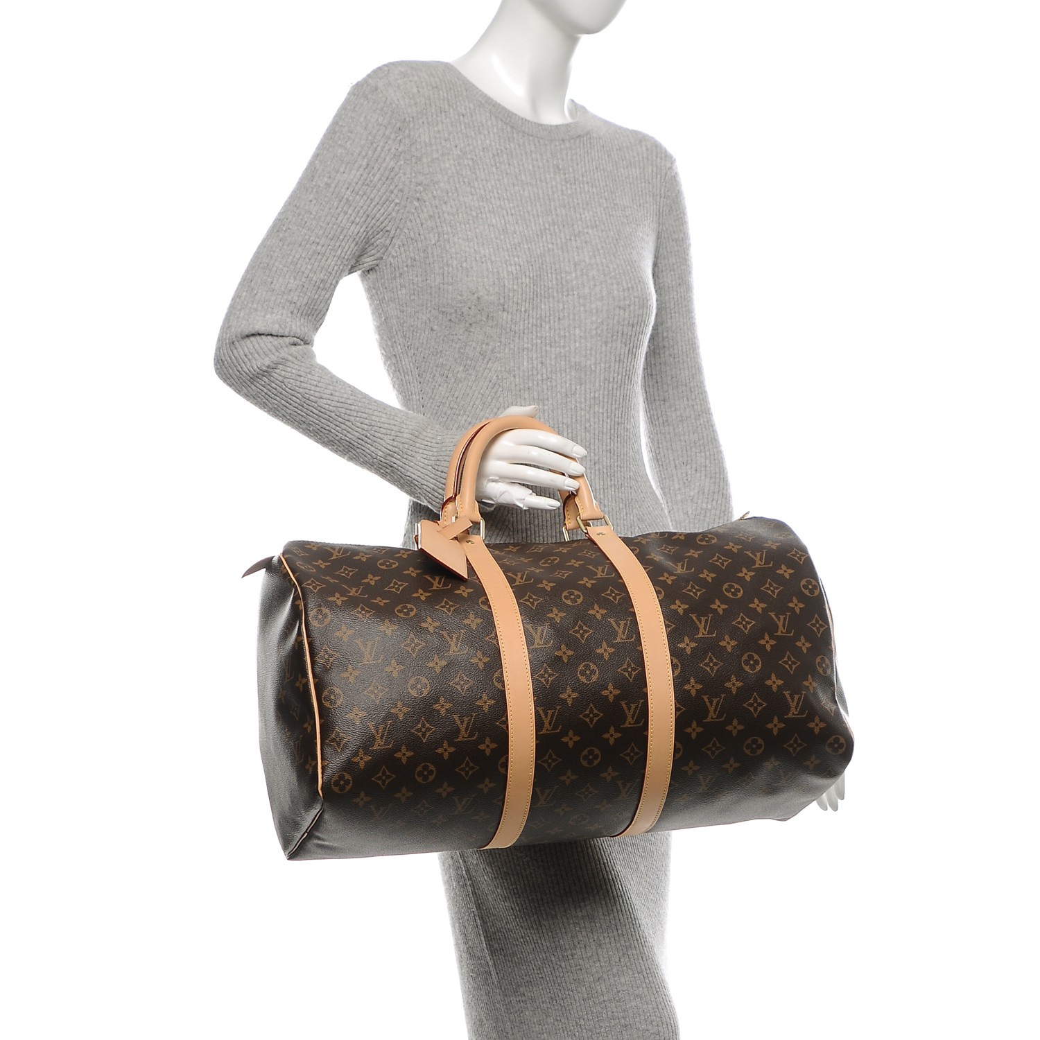 Louis Vuitton Keepall Monogram Bandouliere 50 Black in Taurillon Leather  with Black Orange - US