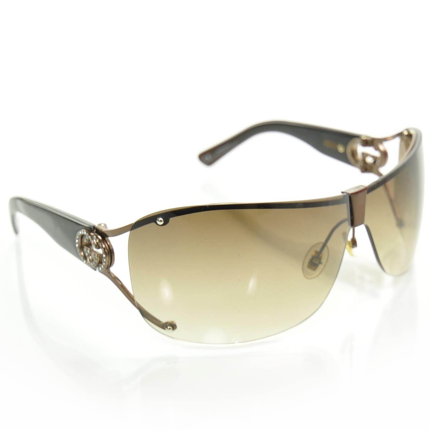 GUCCI Crystal GG Sunglasses 2807S Brown 25316
