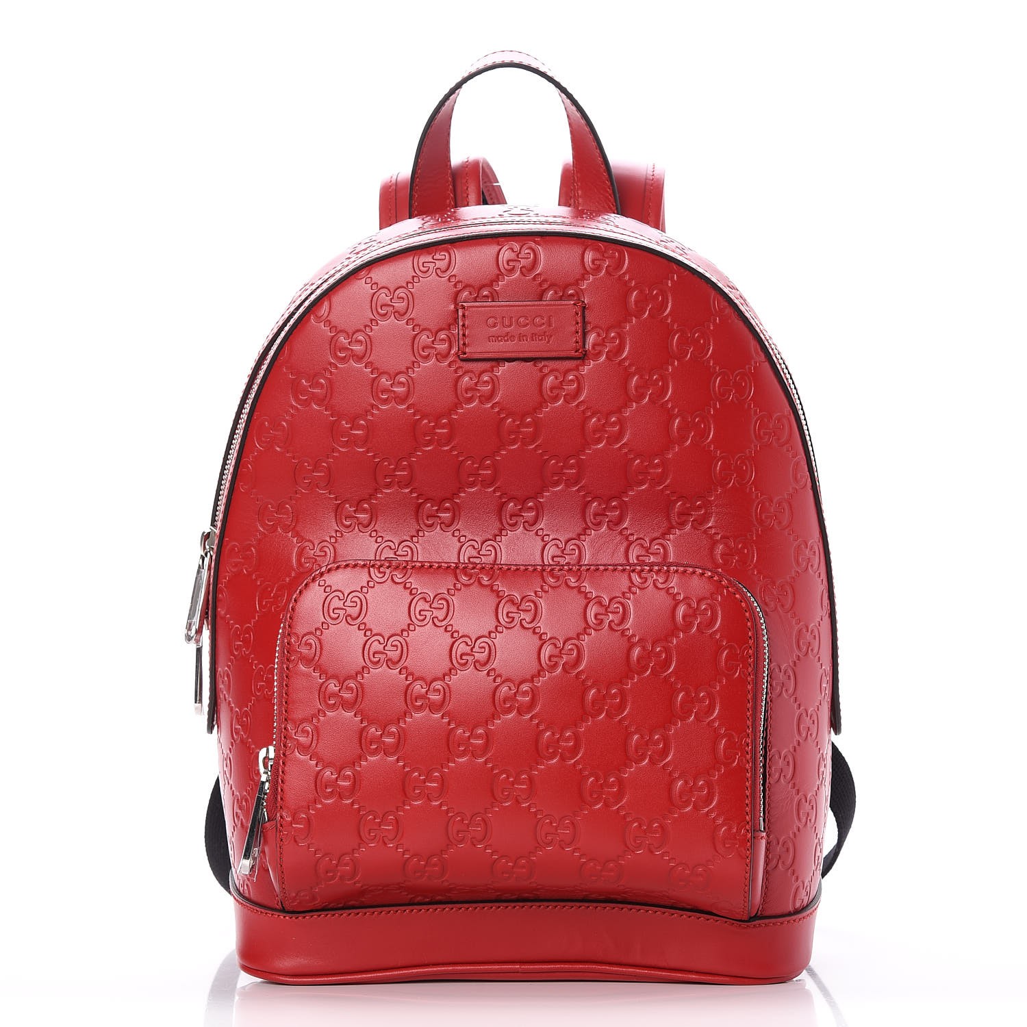 gucci red leather backpack