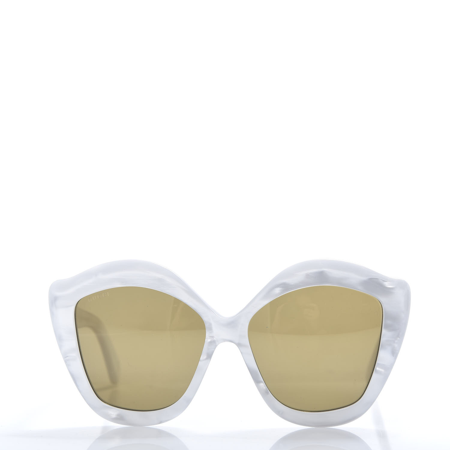 GUCCI Acetate Cat Eye GG0117S Sunglasses White 649914 | FASHIONPHILE