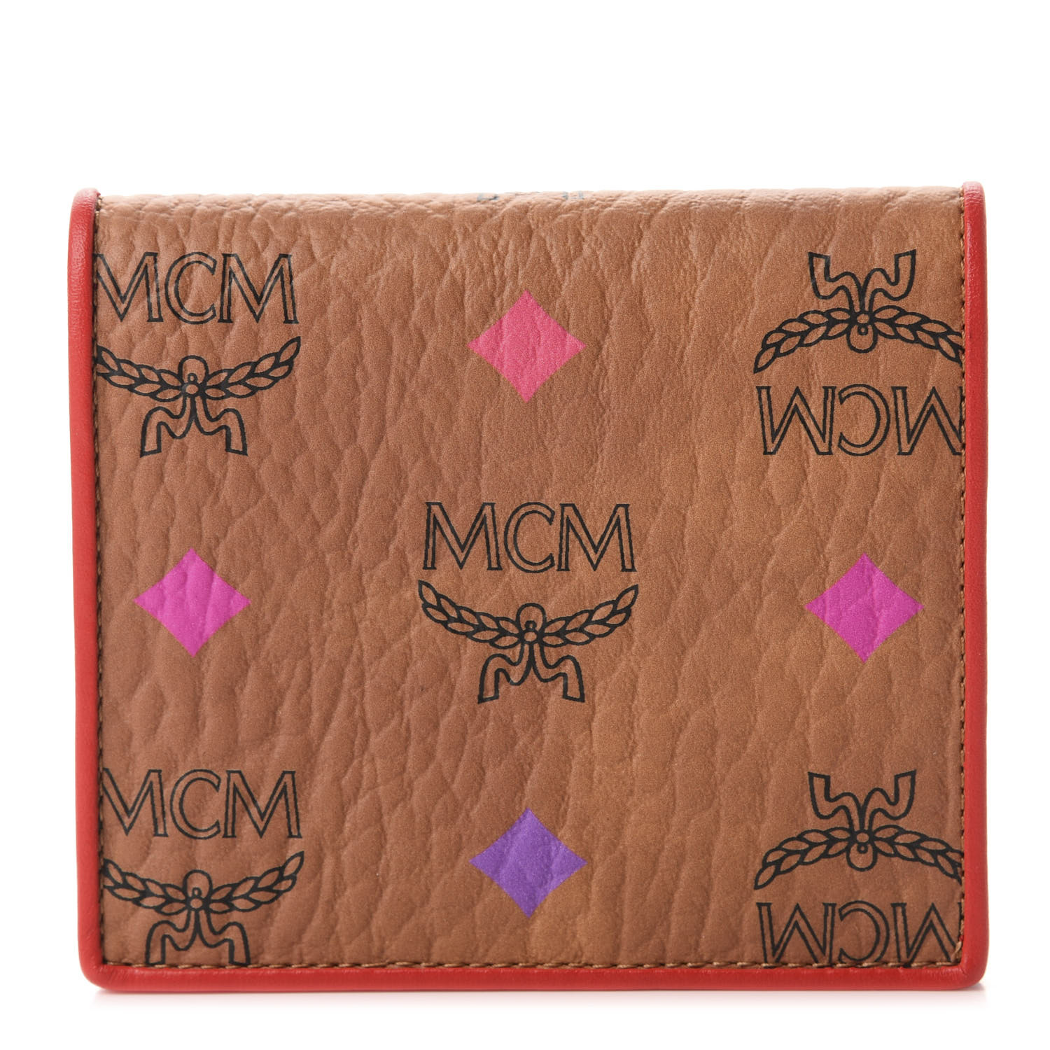 MCM Skyoptic Visetos ID Wallet Spectrum Diamond Cognac 647723 ...