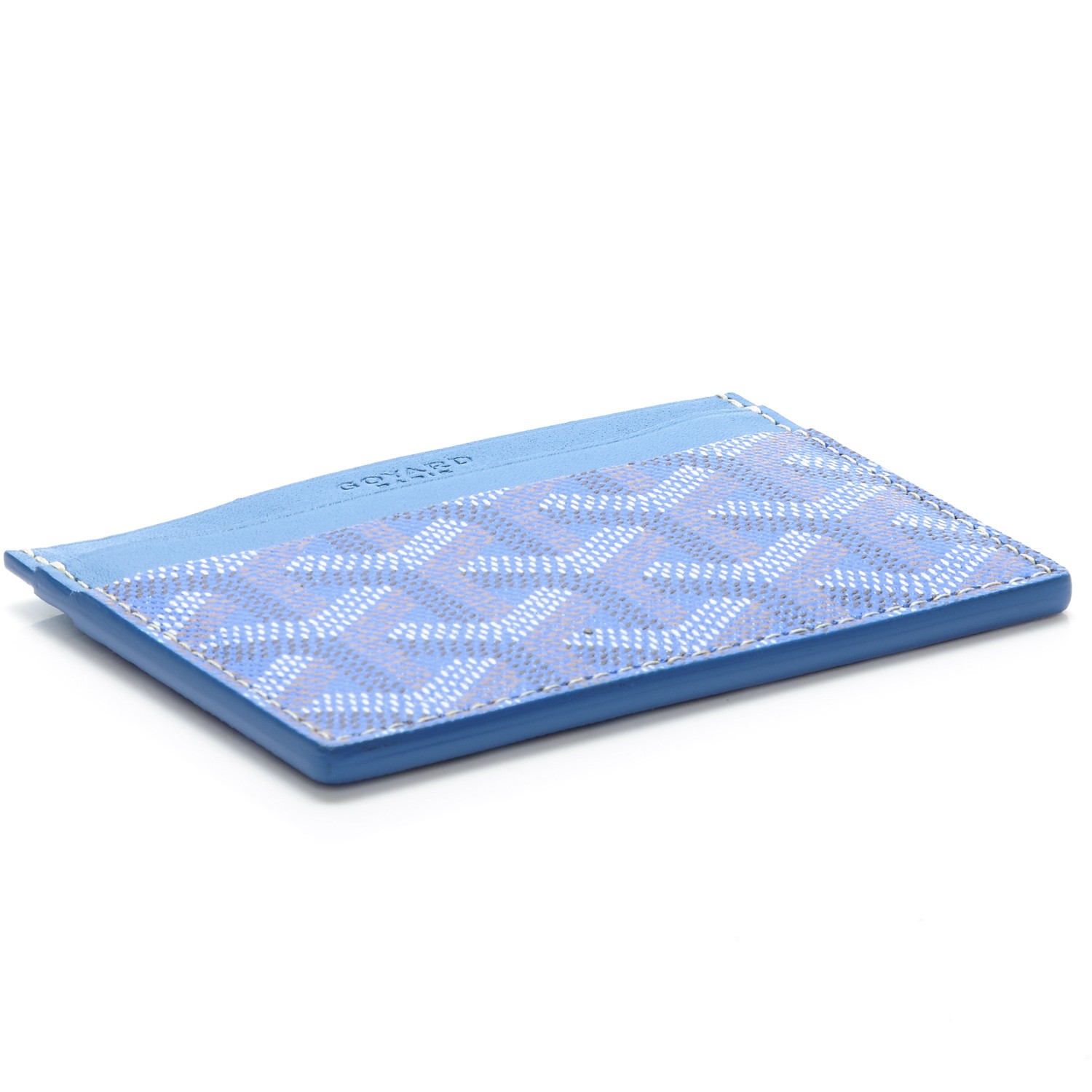 goyard blue card holder