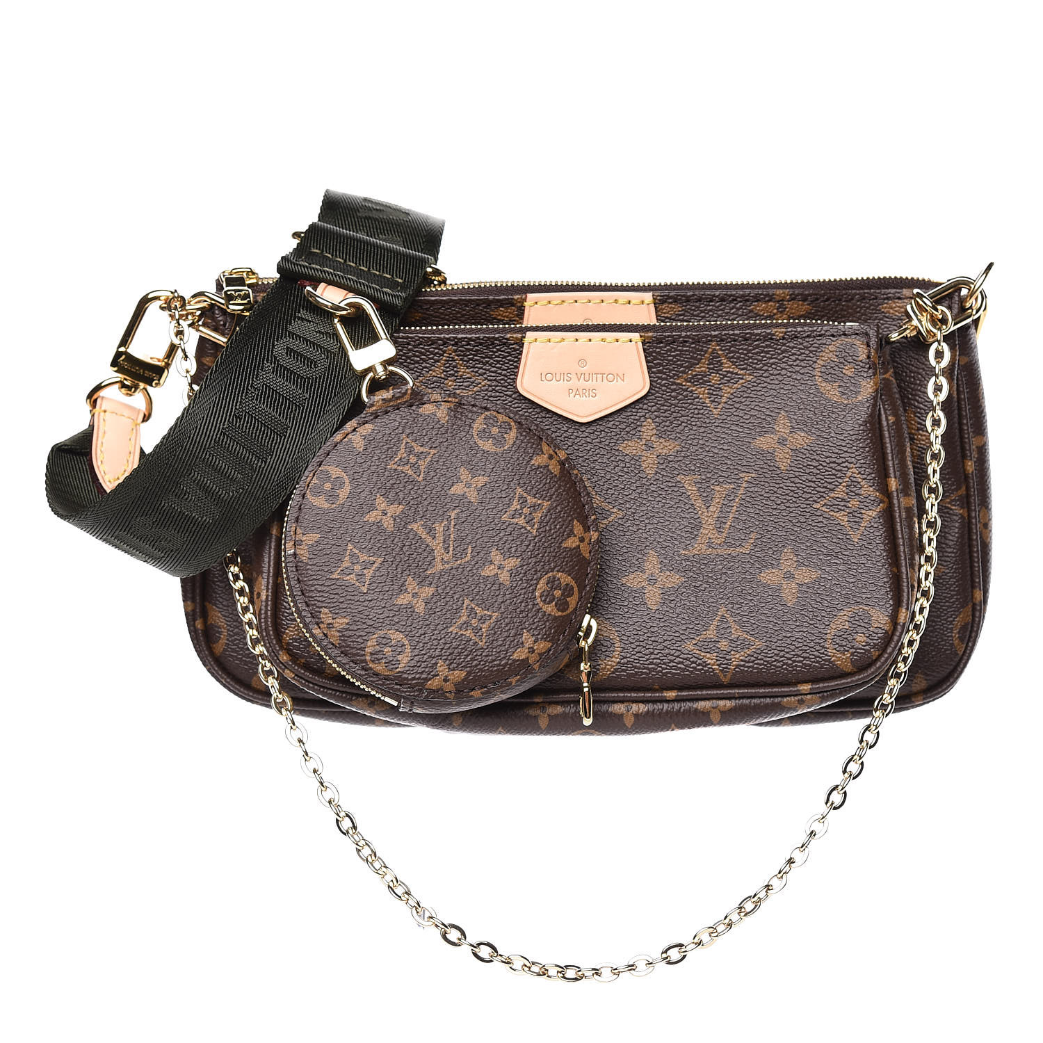 LOUIS VUITTON Monogram Multi Pochette Accessories Kaki 431071