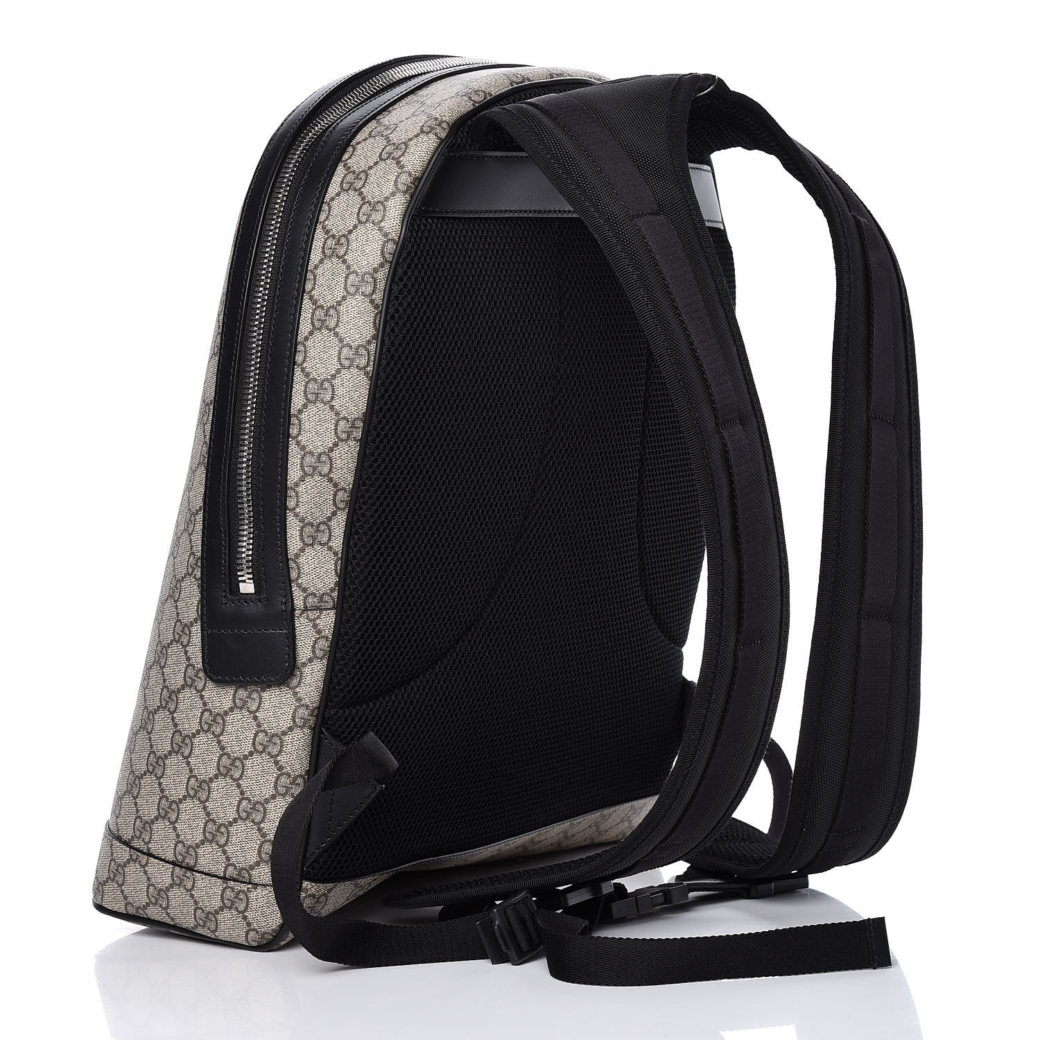 GUCCI GG Supreme Monogram Web Backpack Black 430475