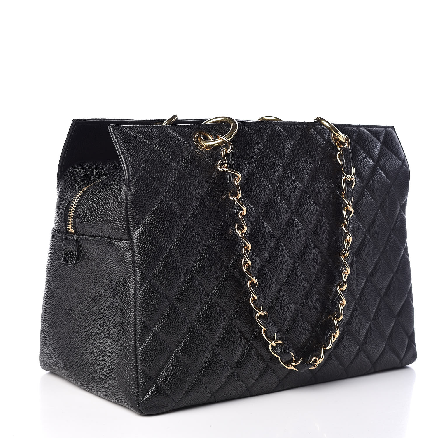 CHANEL Caviar Quilted Petit Timeless Tote PTT Black 430914