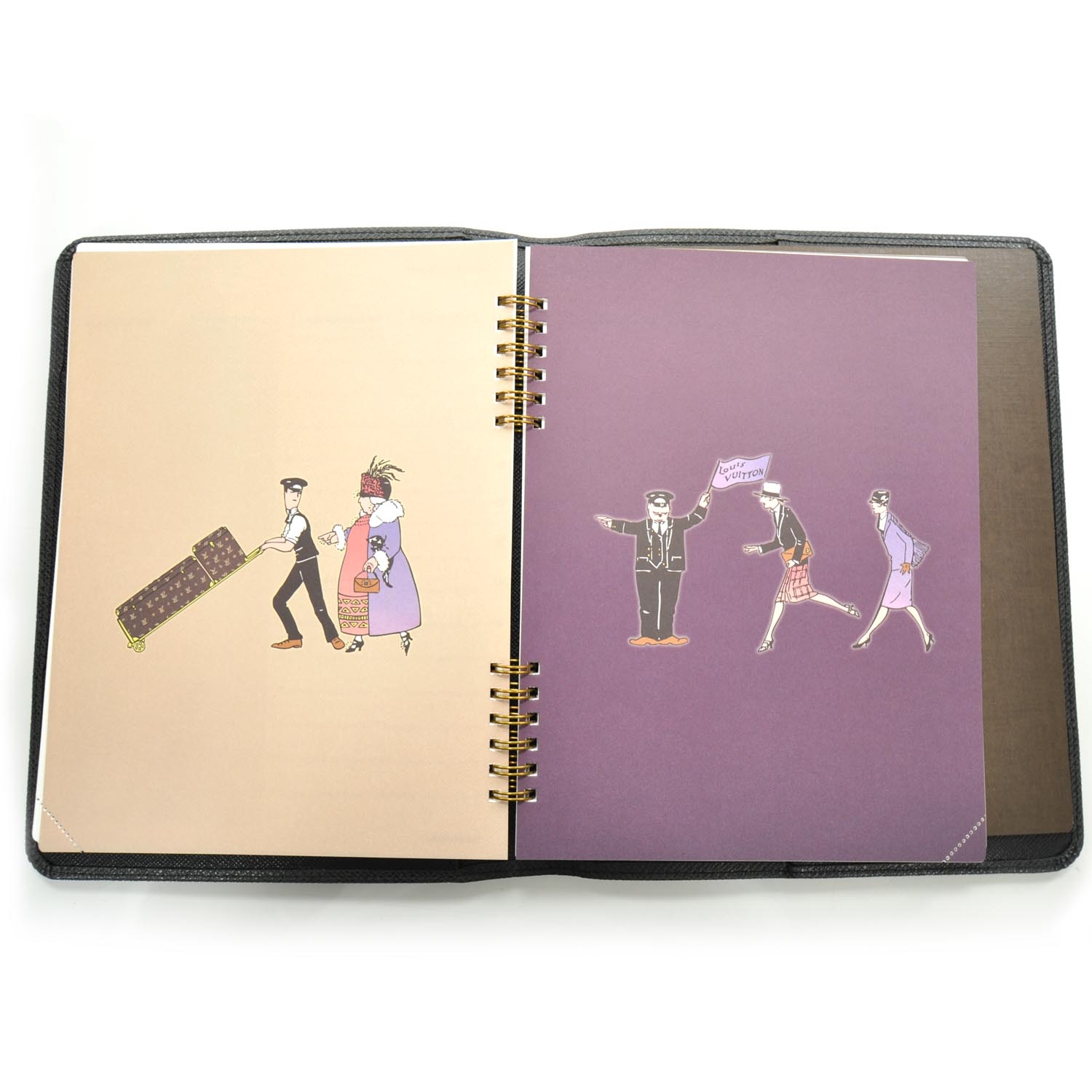 LOUIS VUITTON Taiga Desk Agenda Cover w Agenda Diary Refill 23205