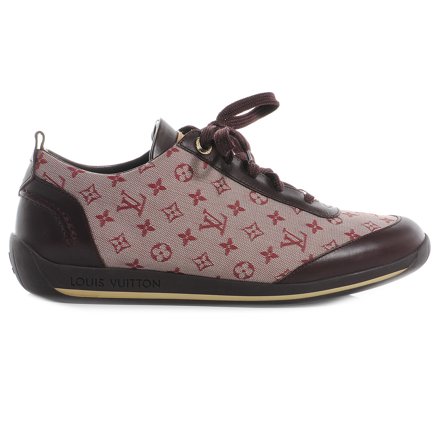 LOUIS VUITTON Mini Lin Monogram Sneakers Tennis Shoes 39 Cherry 57403