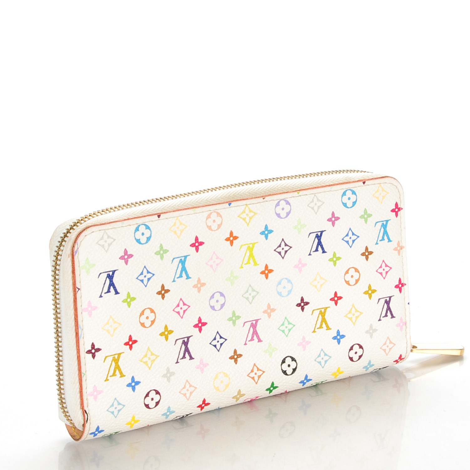 LOUIS VUITTON Multicolor Zippy Wallet White 140000