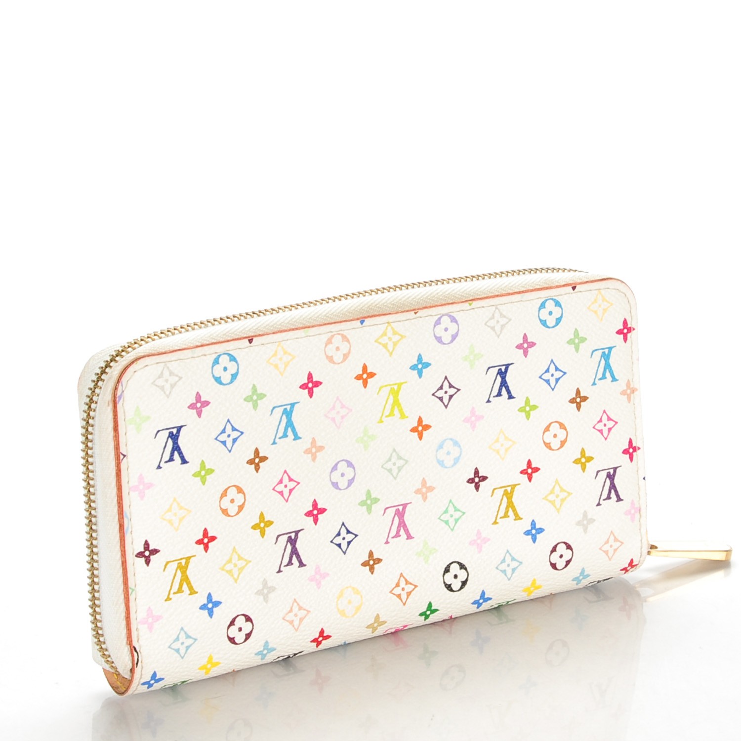 LOUIS VUITTON Multicolor Zippy Wallet White 140000