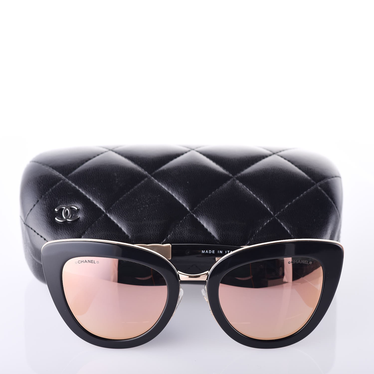 chanel gold cat eye sunglasses