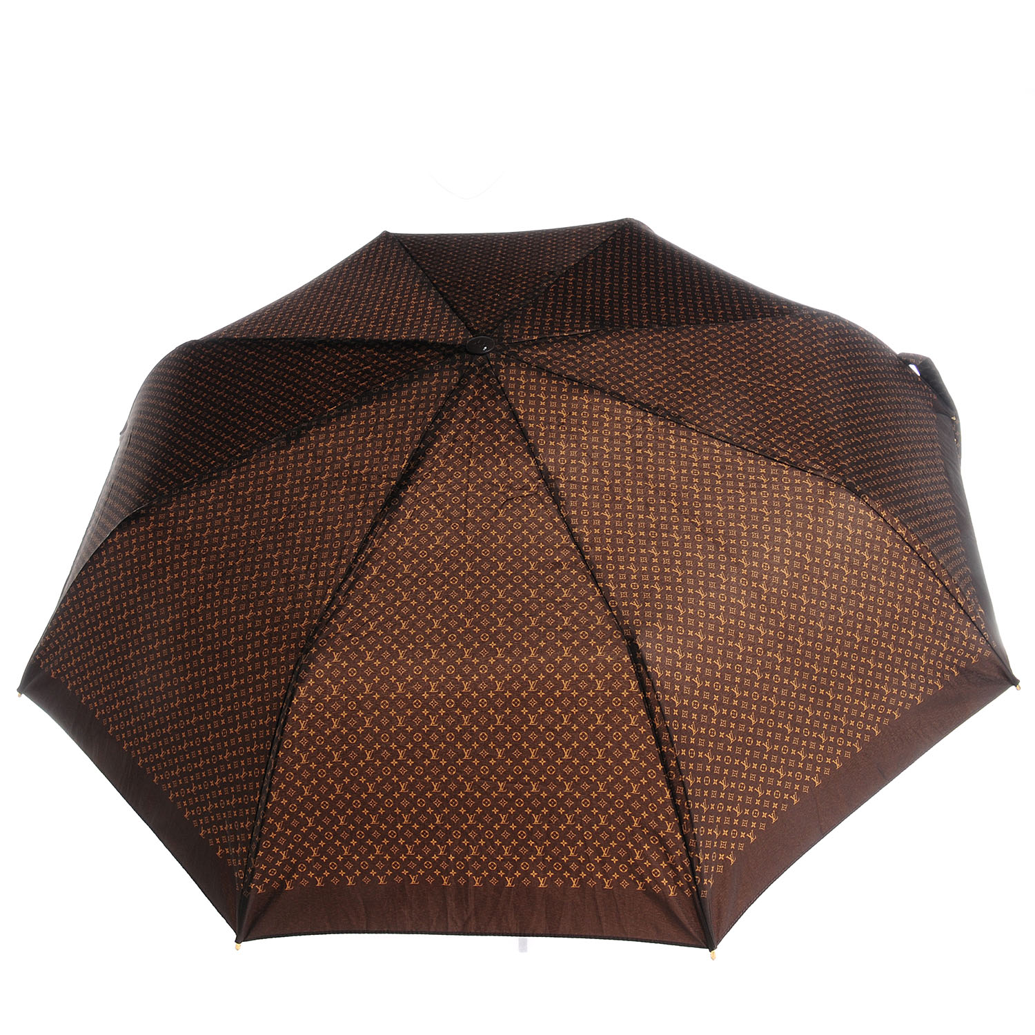 LOUIS VUITTON Monogram Ondees Compact Umbrella Marron 81343