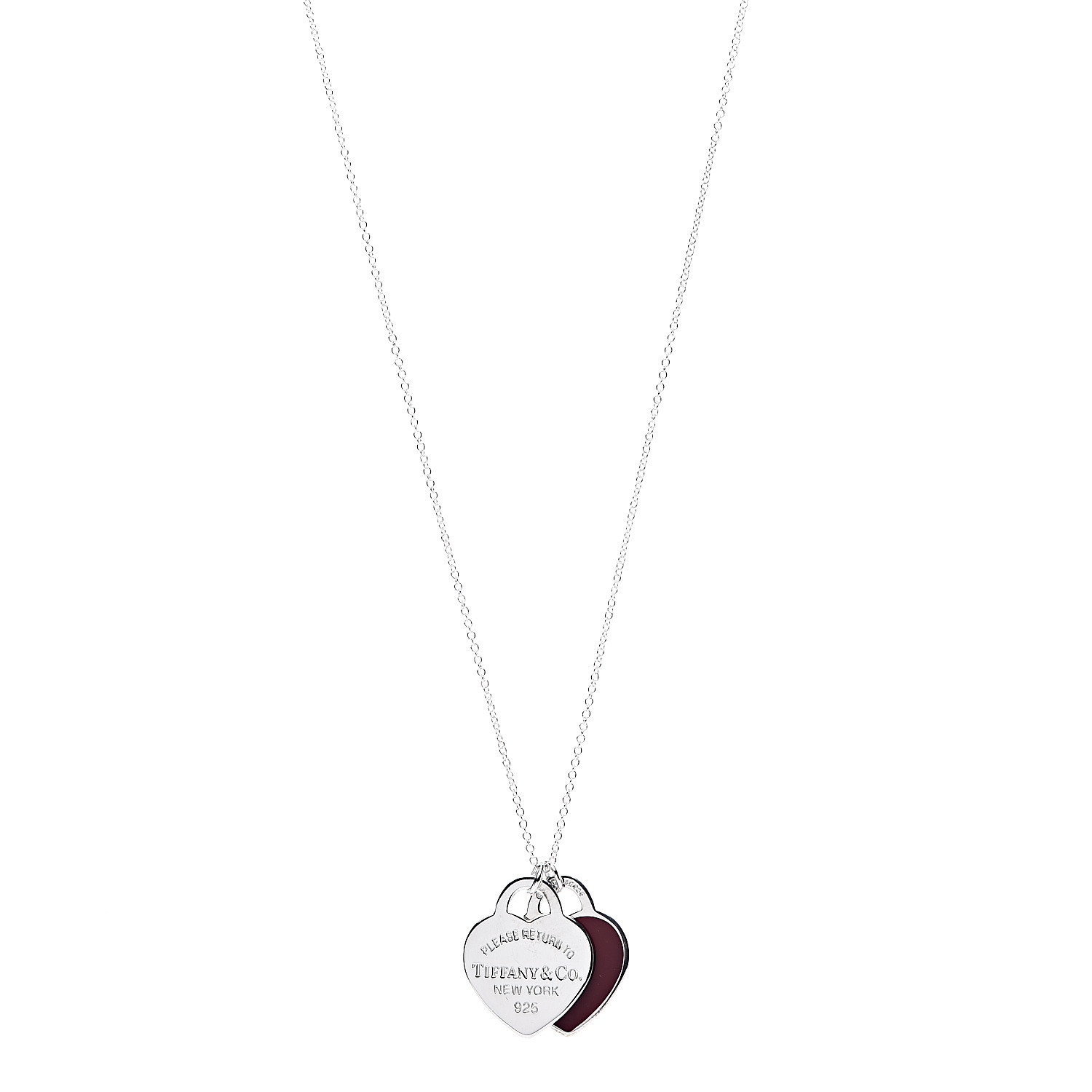tiffany heart necklace red