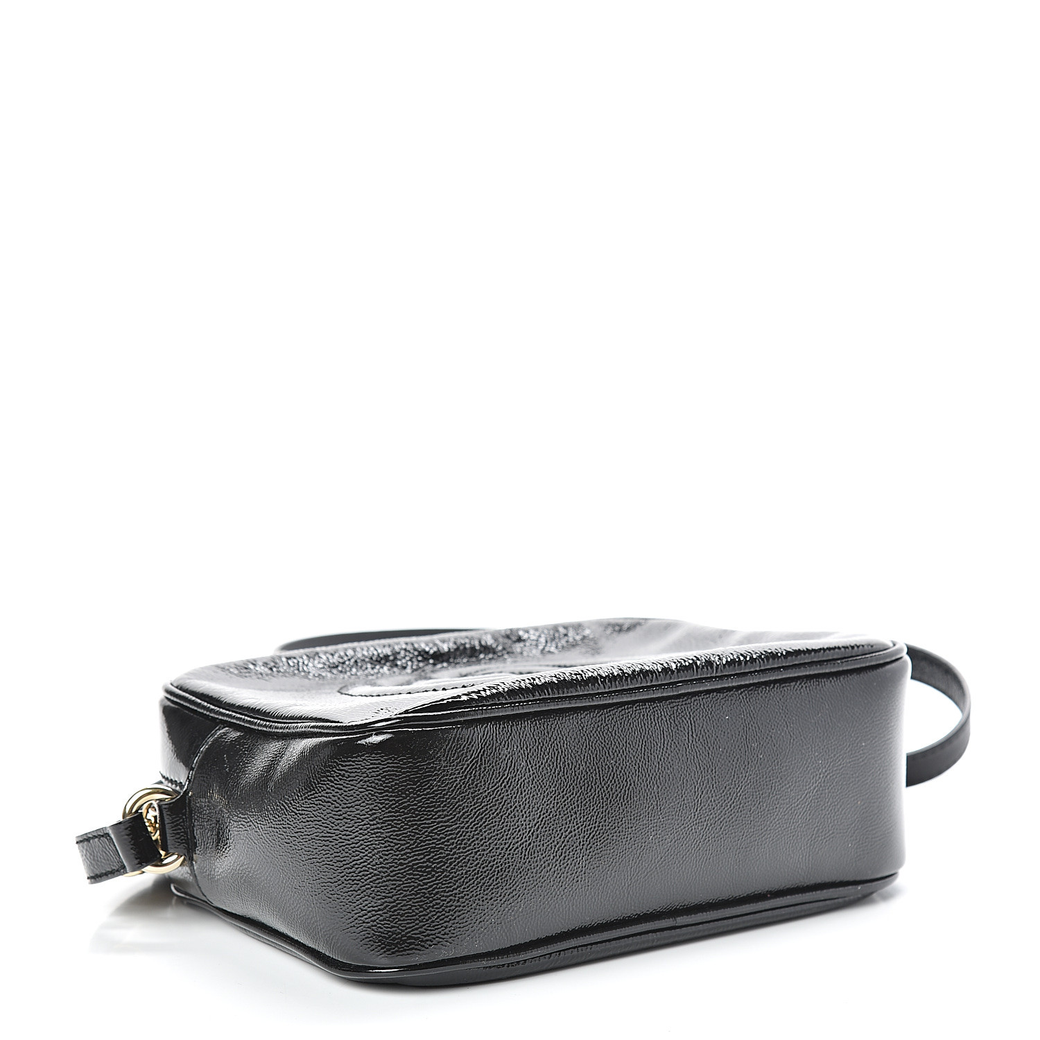GUCCI Soft Patent Small Soho Disco Bag Black 531147