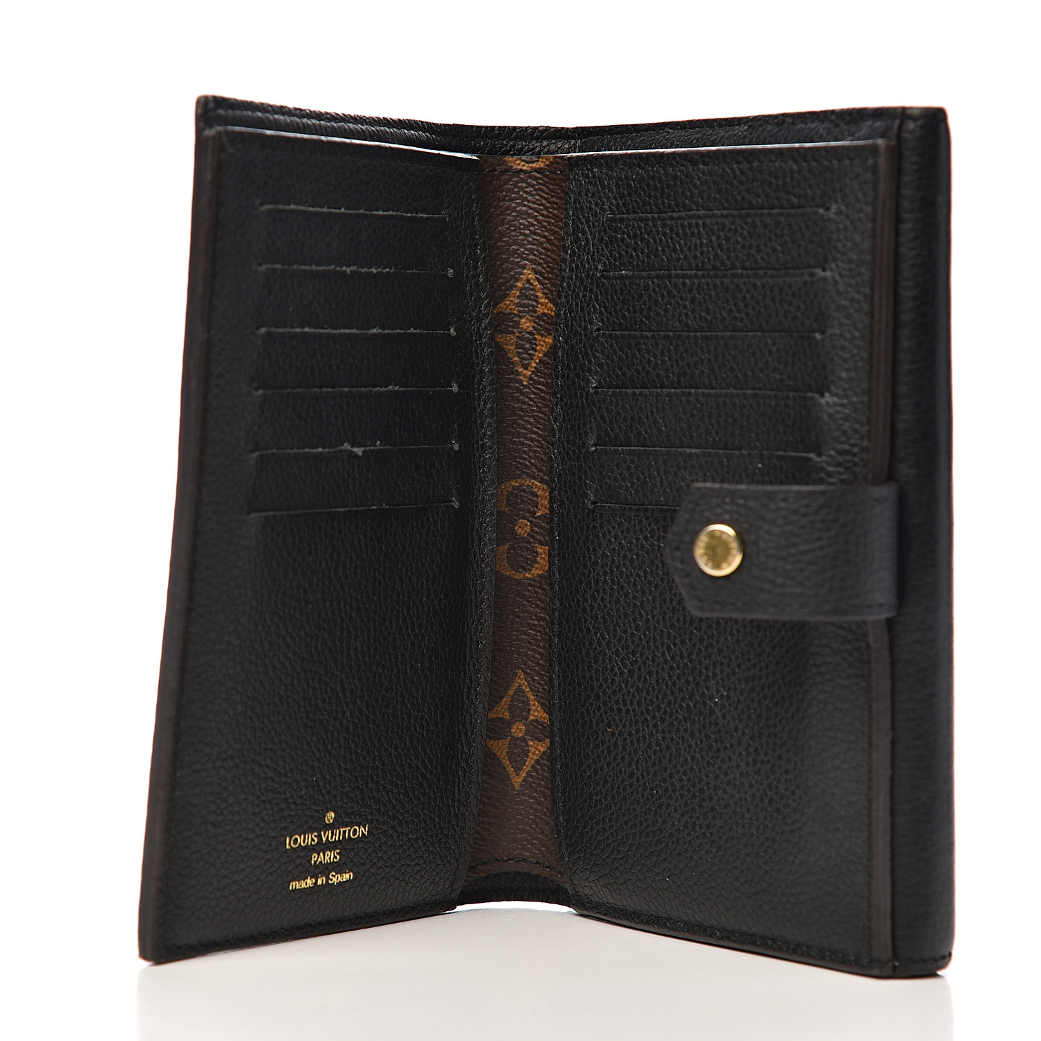 LOUIS VUITTON Monogram Pallas Compact Wallet Black 533708