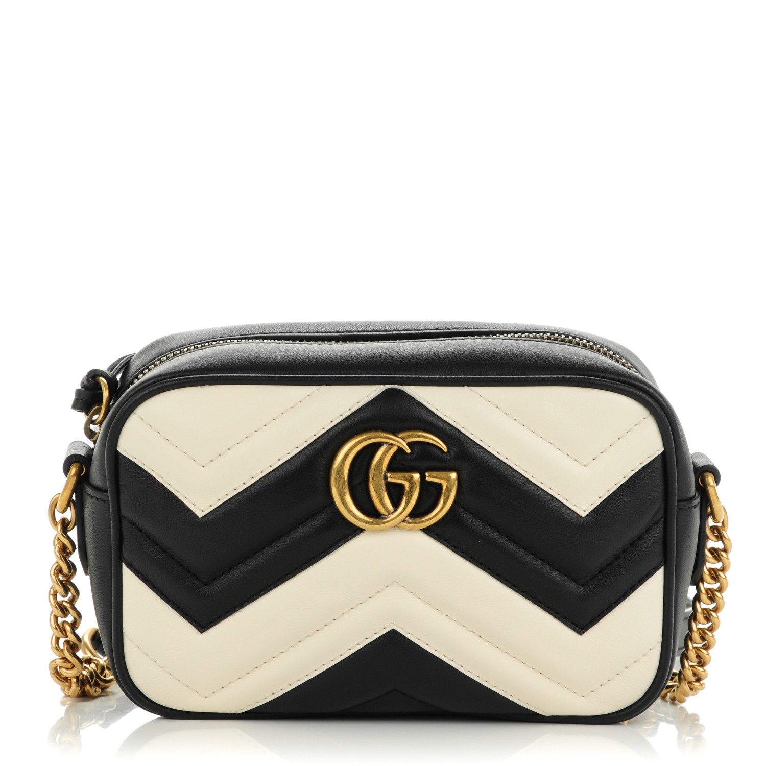 gucci black white bag