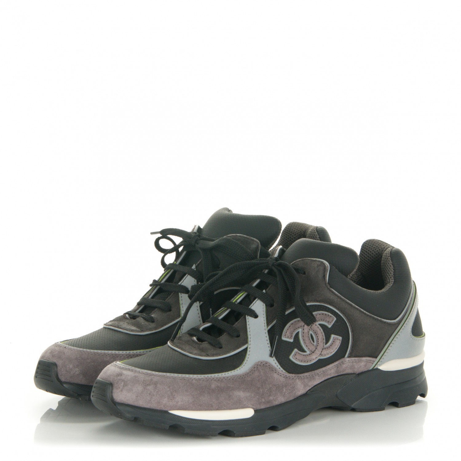 chanel calfskin womens logo sneakers