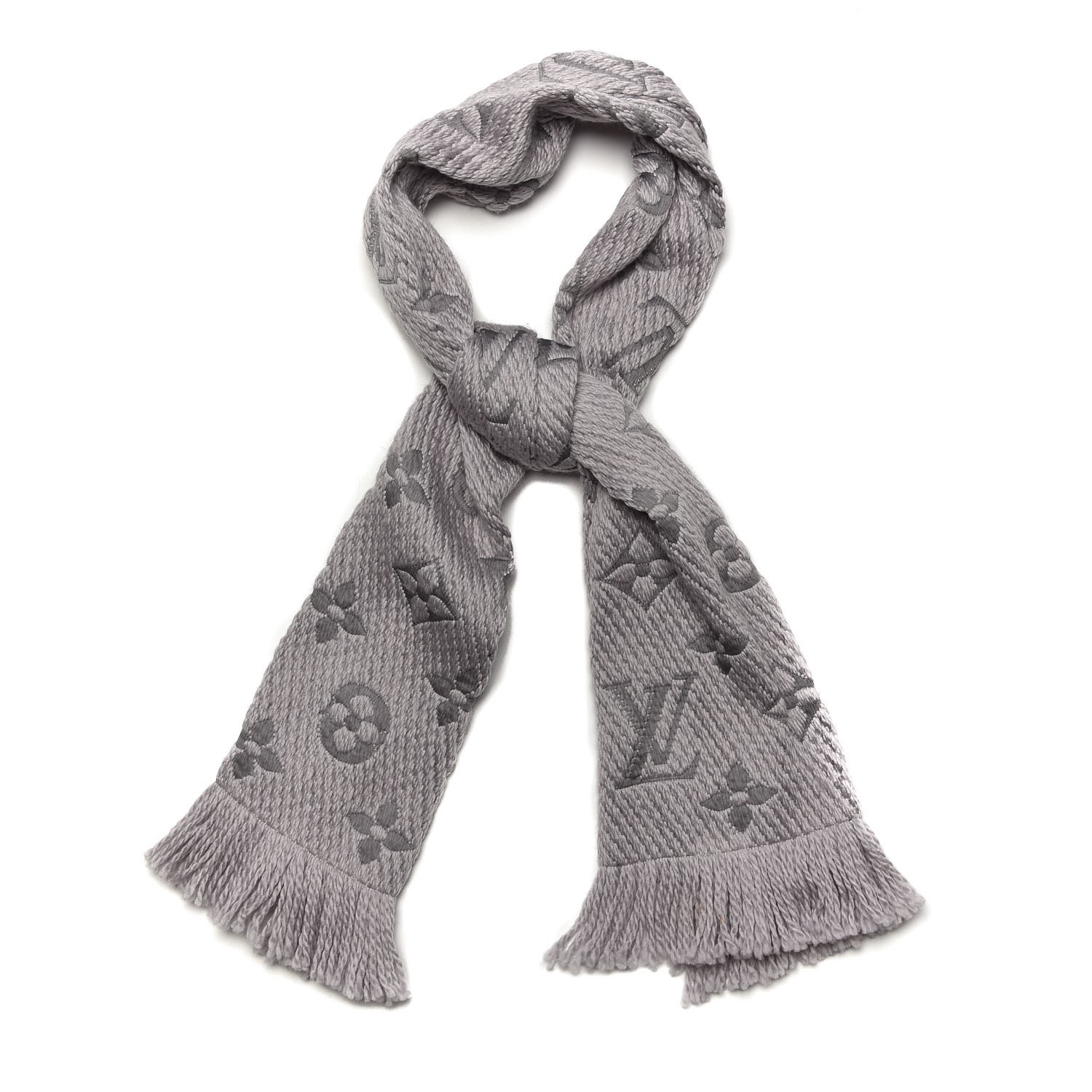 vuitton logomania scarf grey