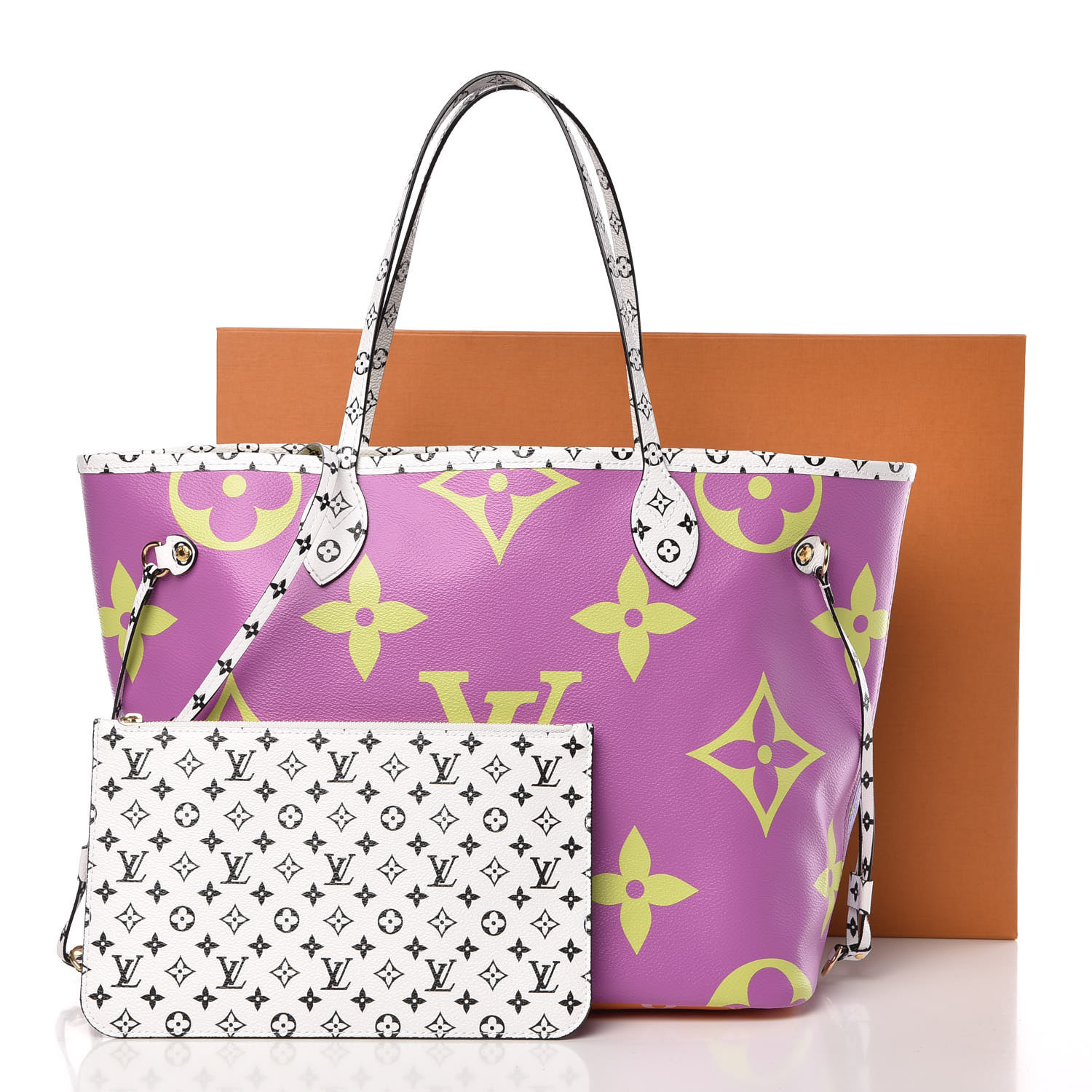 LOUIS VUITTON Monogram Giant Neverfull MM Pink Lilac 388727