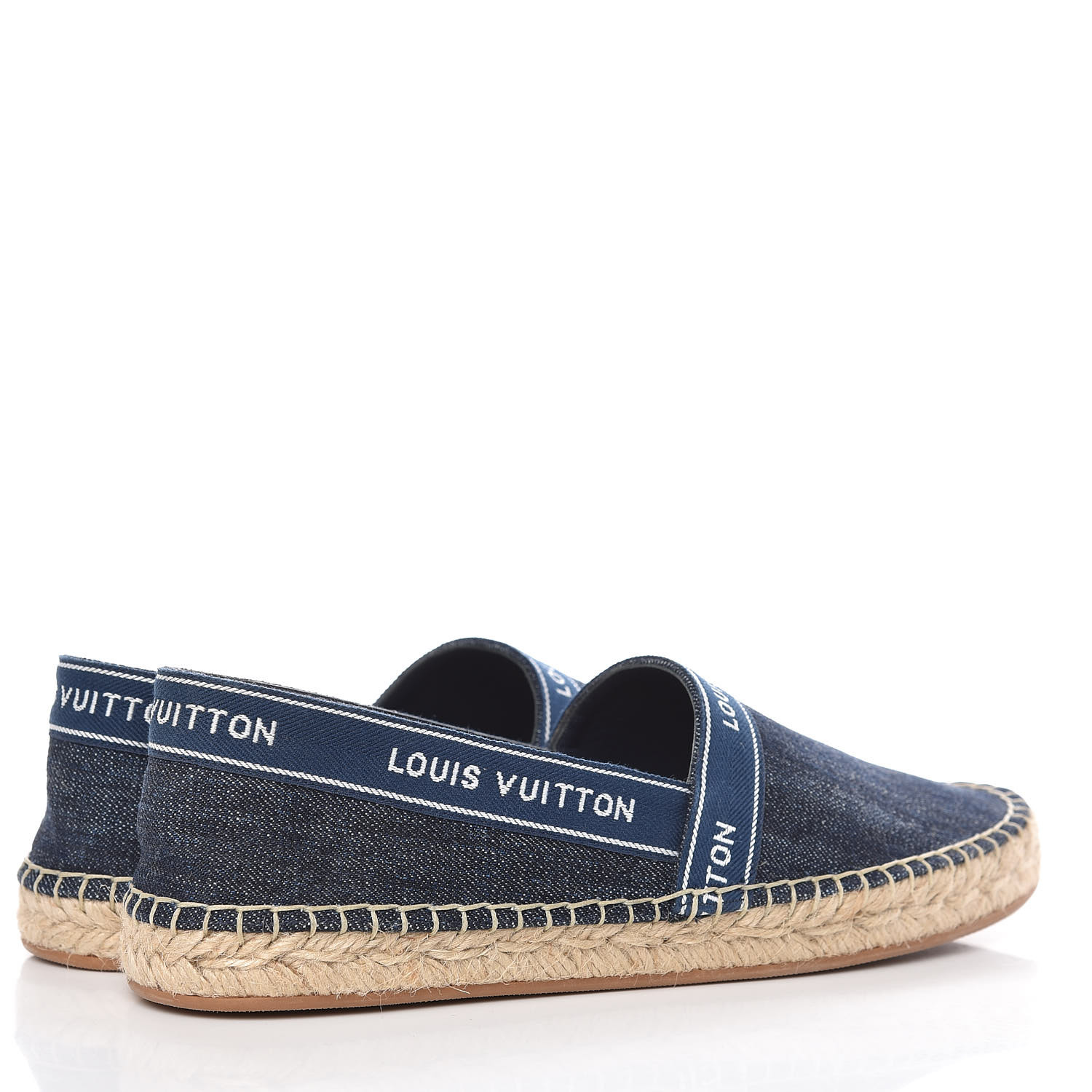 Louis Vuitton Espadrille 38 Denim Canvas Flats LV-0510N-0172