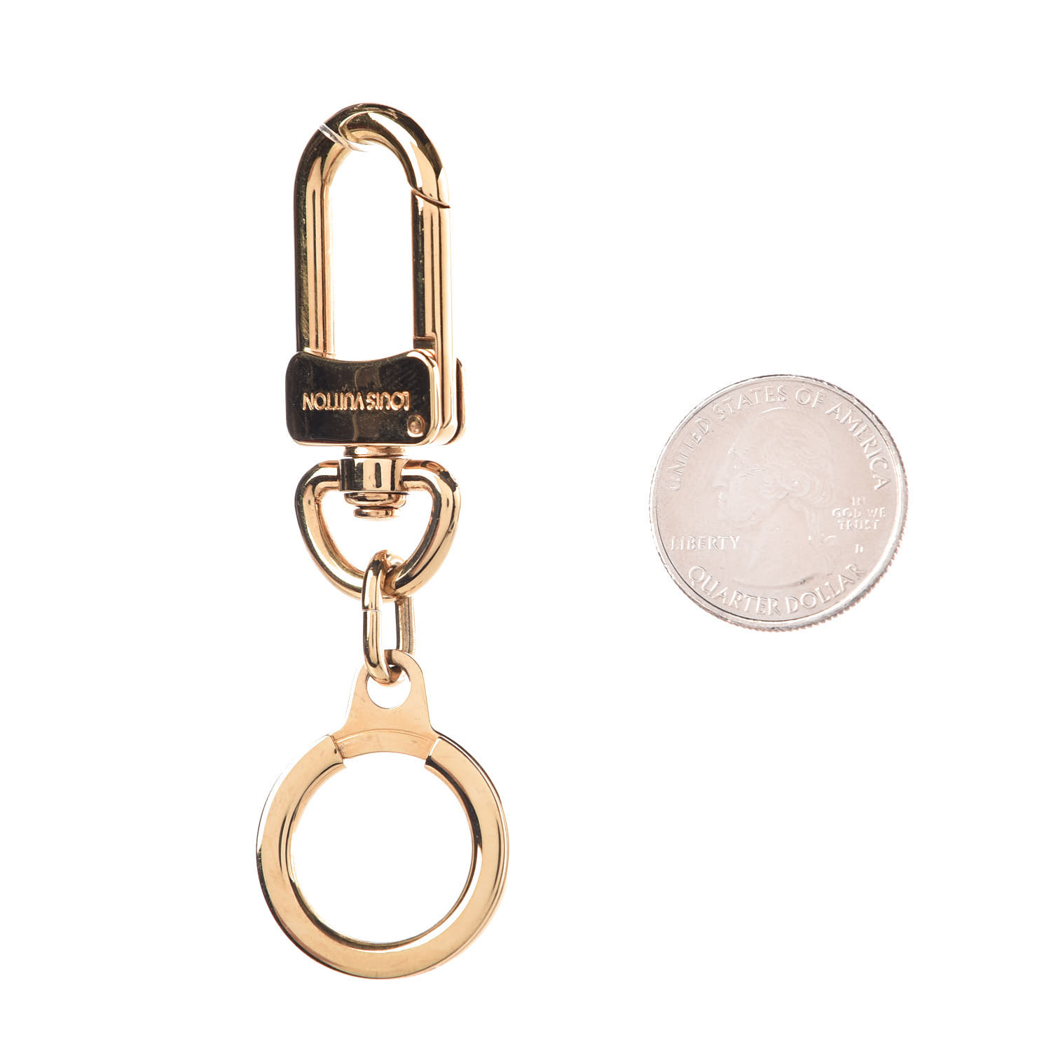 LOUIS VUITTON Pochette Extender Key Ring Gold 380082