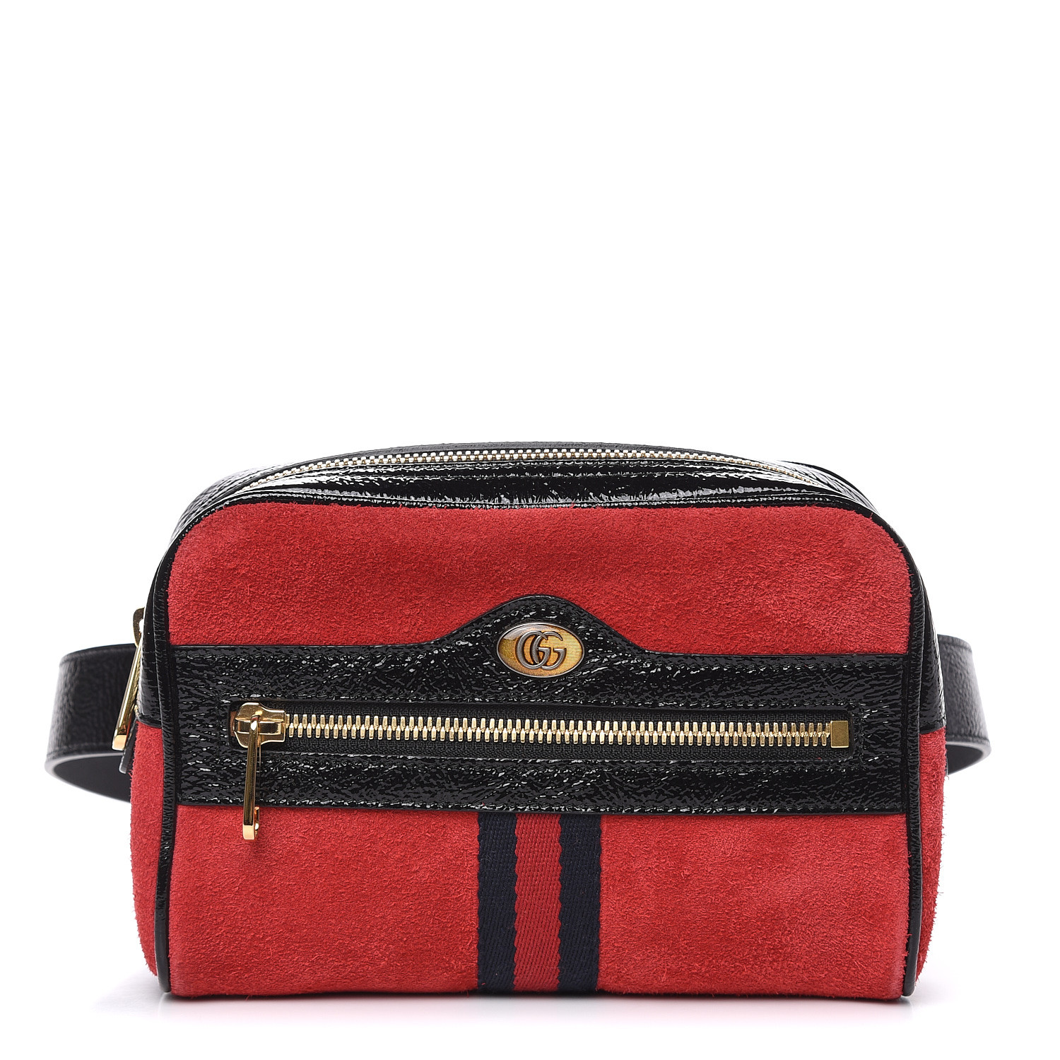 GUCCI Suede Small Ophidia Belt Bag 75 30 Hibiscus Red 488248