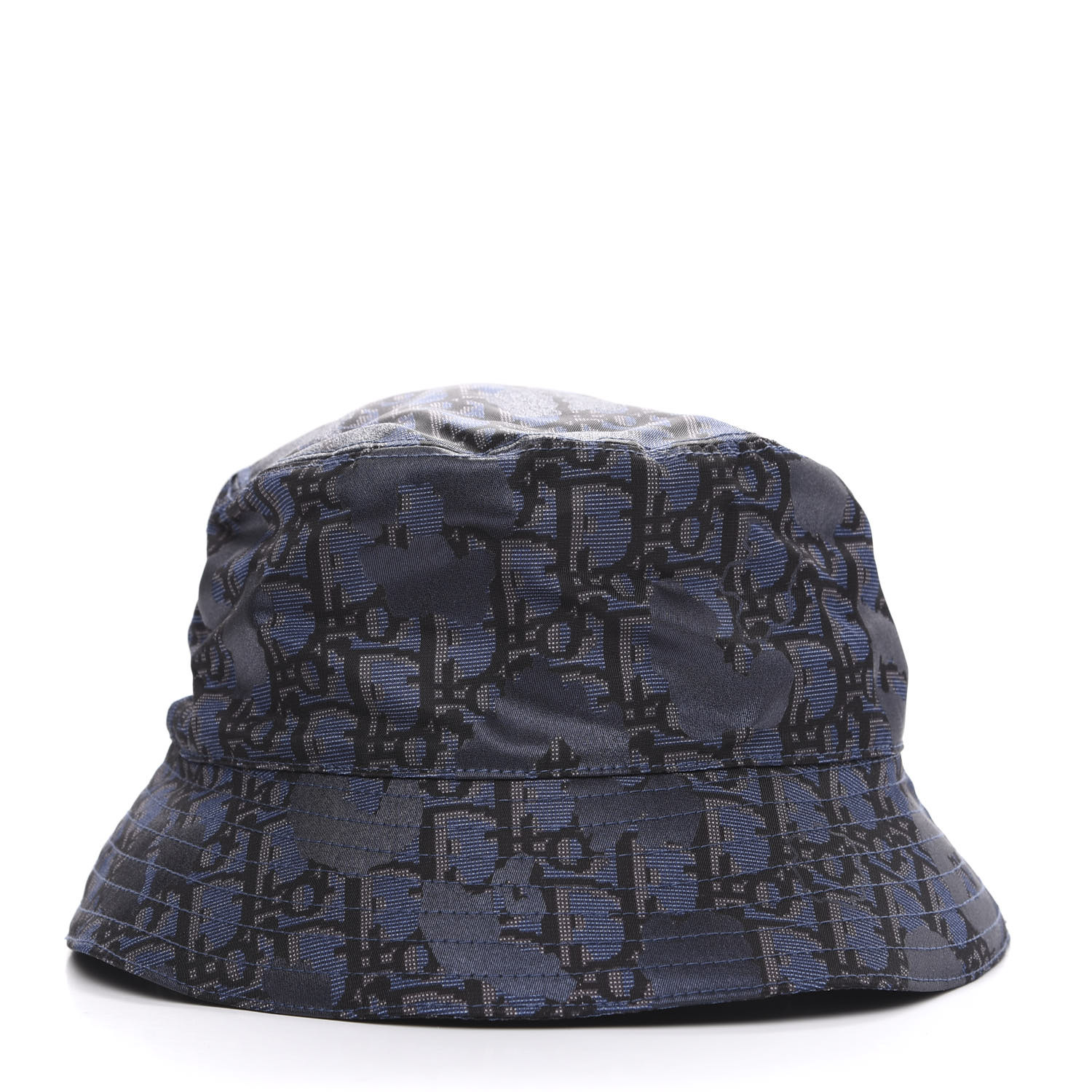 CHRISTIAN DIOR Nylon Oblique Jacquard Bucket Hat M Bleu 598411
