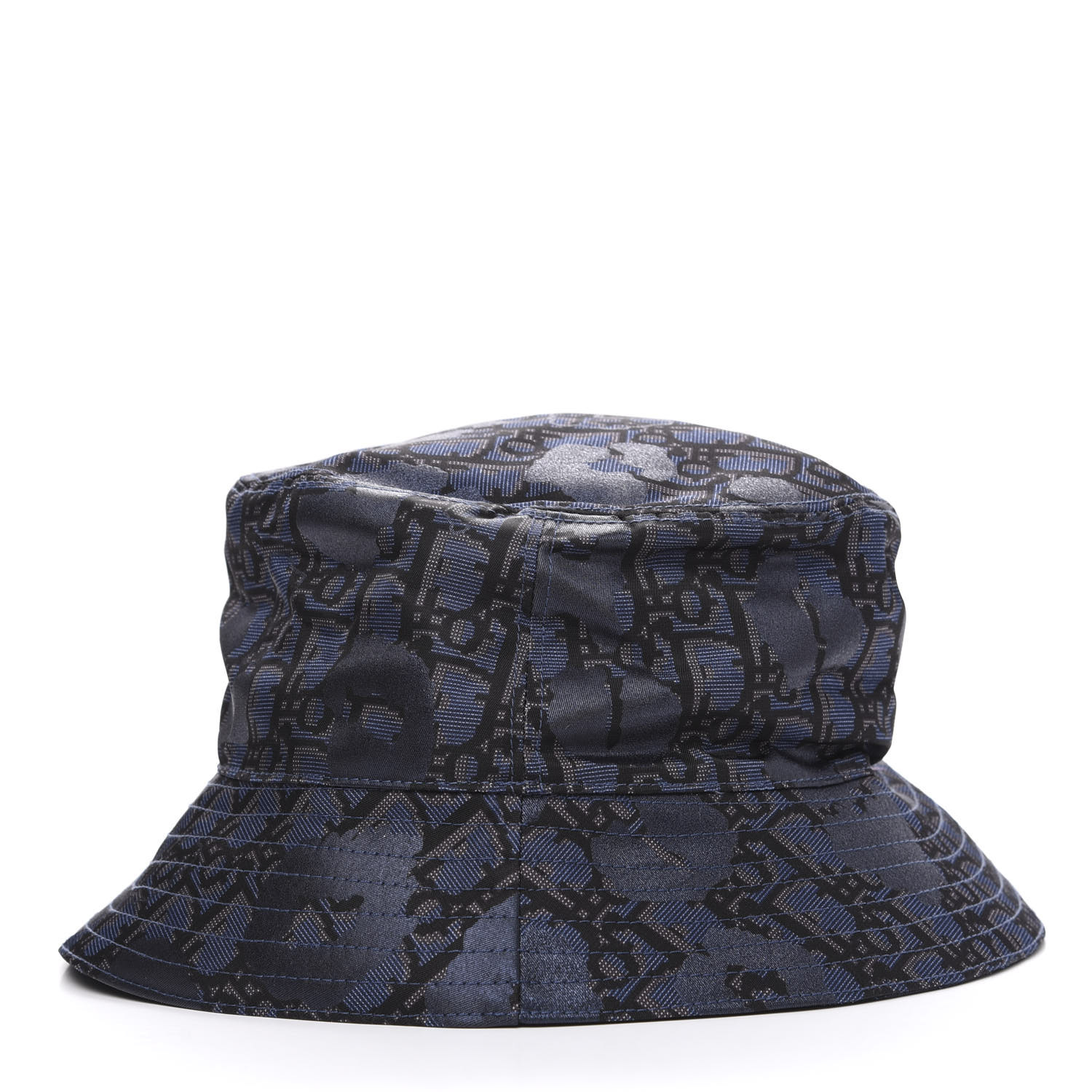 CHRISTIAN DIOR Nylon Oblique Jacquard Bucket Hat M Bleu 598411