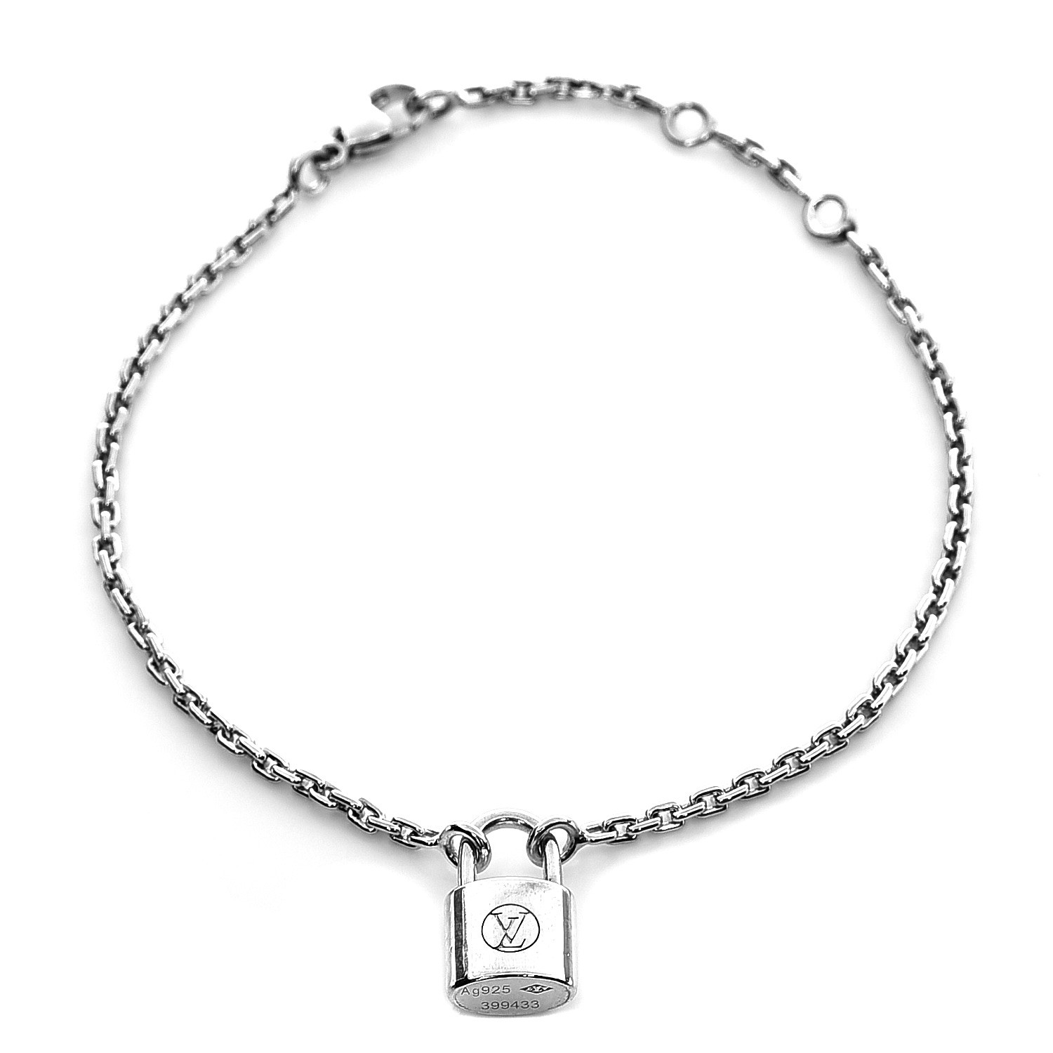 Lv Silver Lockit Bracelet For Men