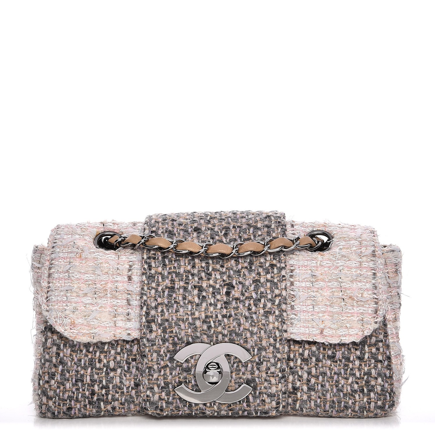 chanel tweed flap bag