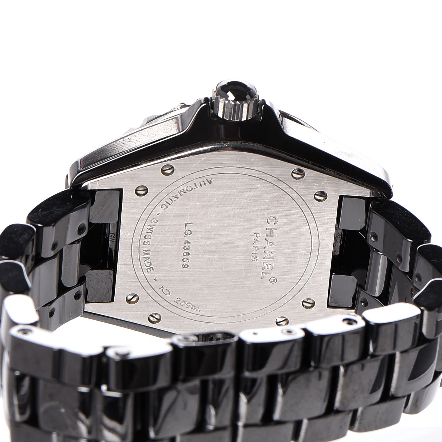 CHANEL Ceramic 38mm J12 Automatic Watch Black 273714